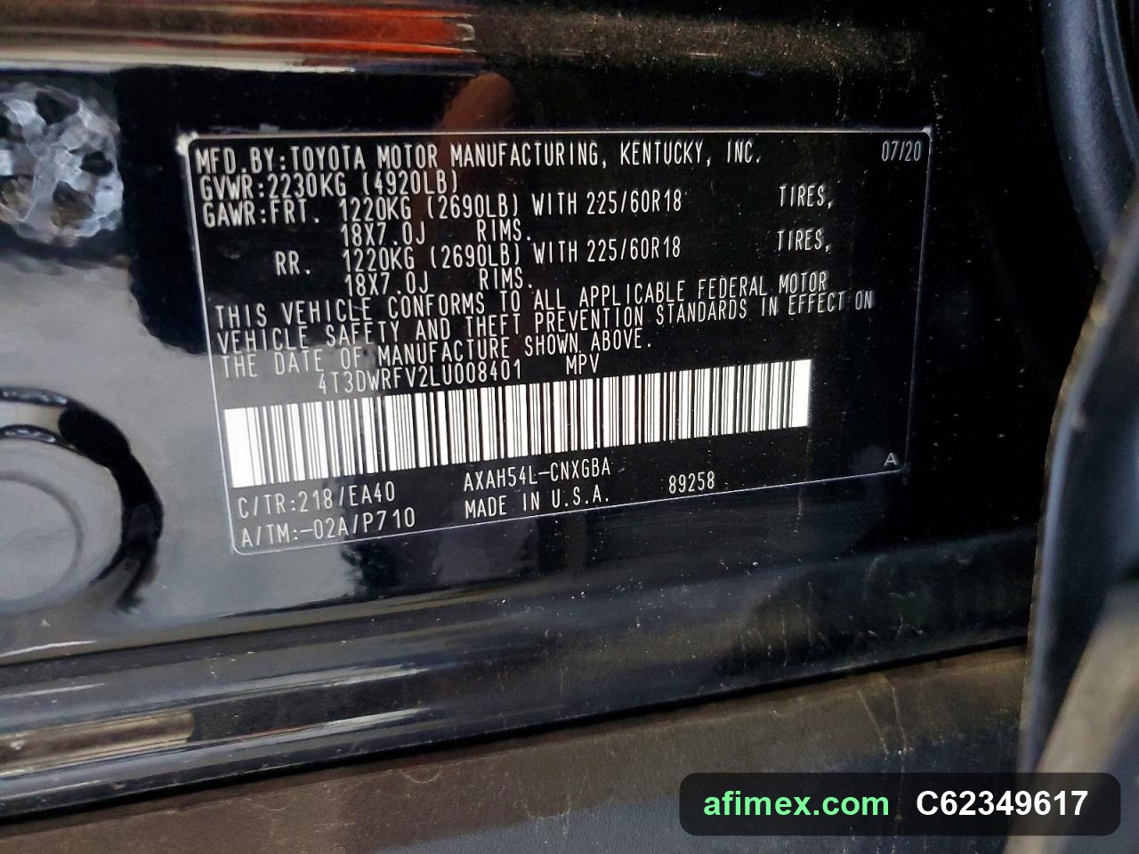 2020 Toyota RAV4 for sale in Mauritania - Ref C62349617, photo 12