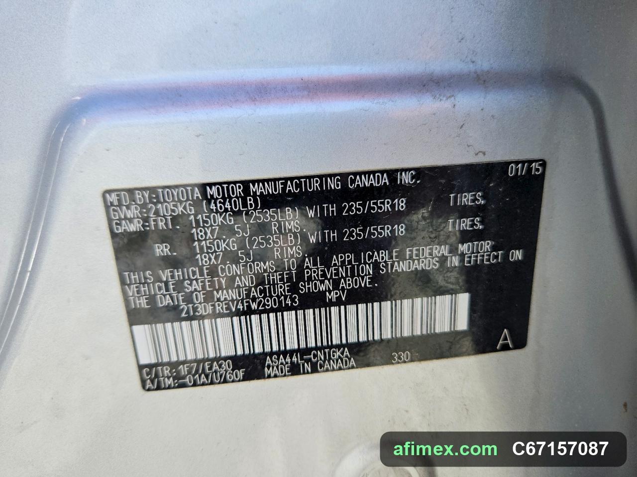 2015 Toyota RAV4 for sale in Mauritania - Ref C67157087, photo 13