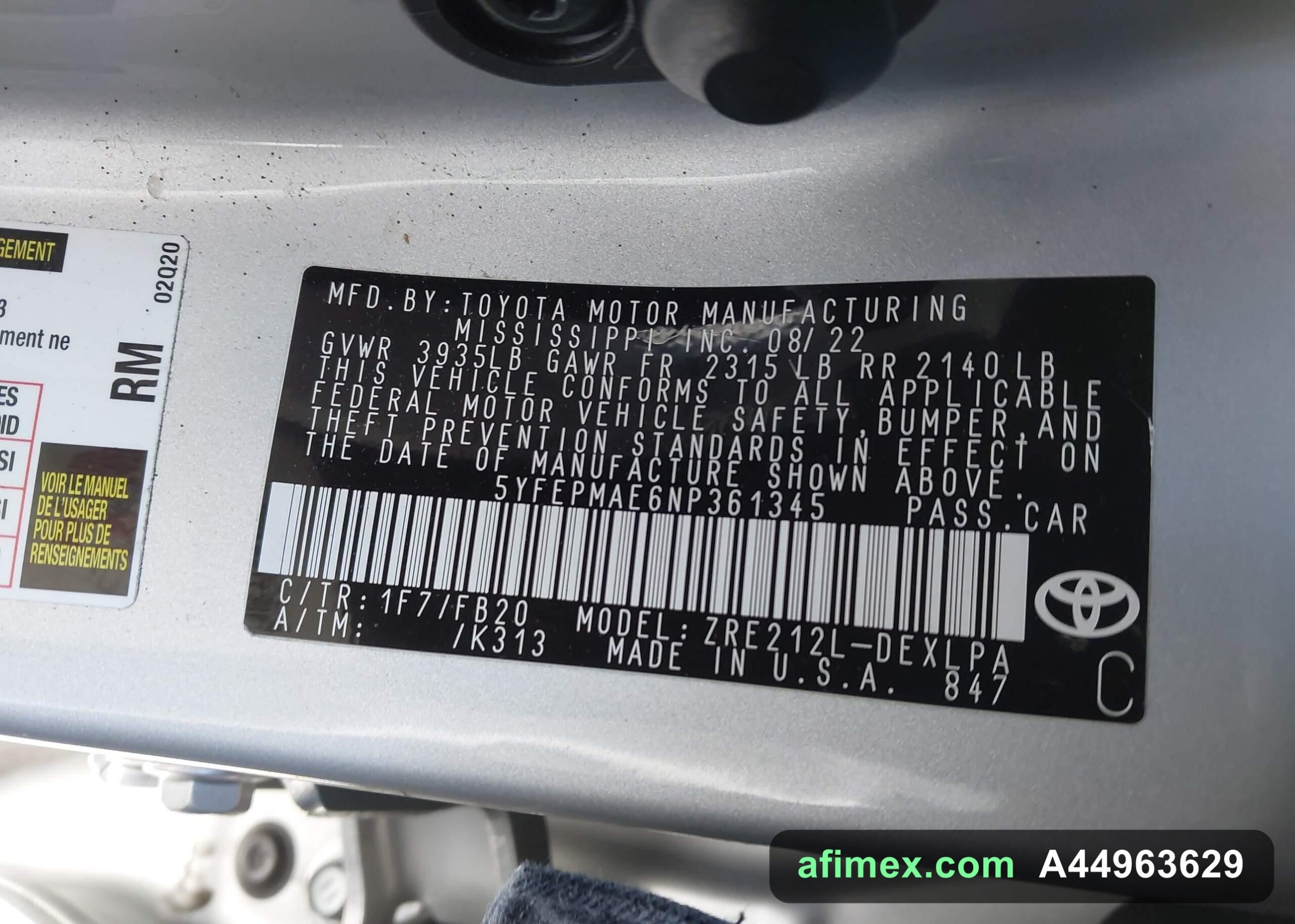 2022 Toyota Corolla for sale in Mauritania - Ref A44963629, photo 9