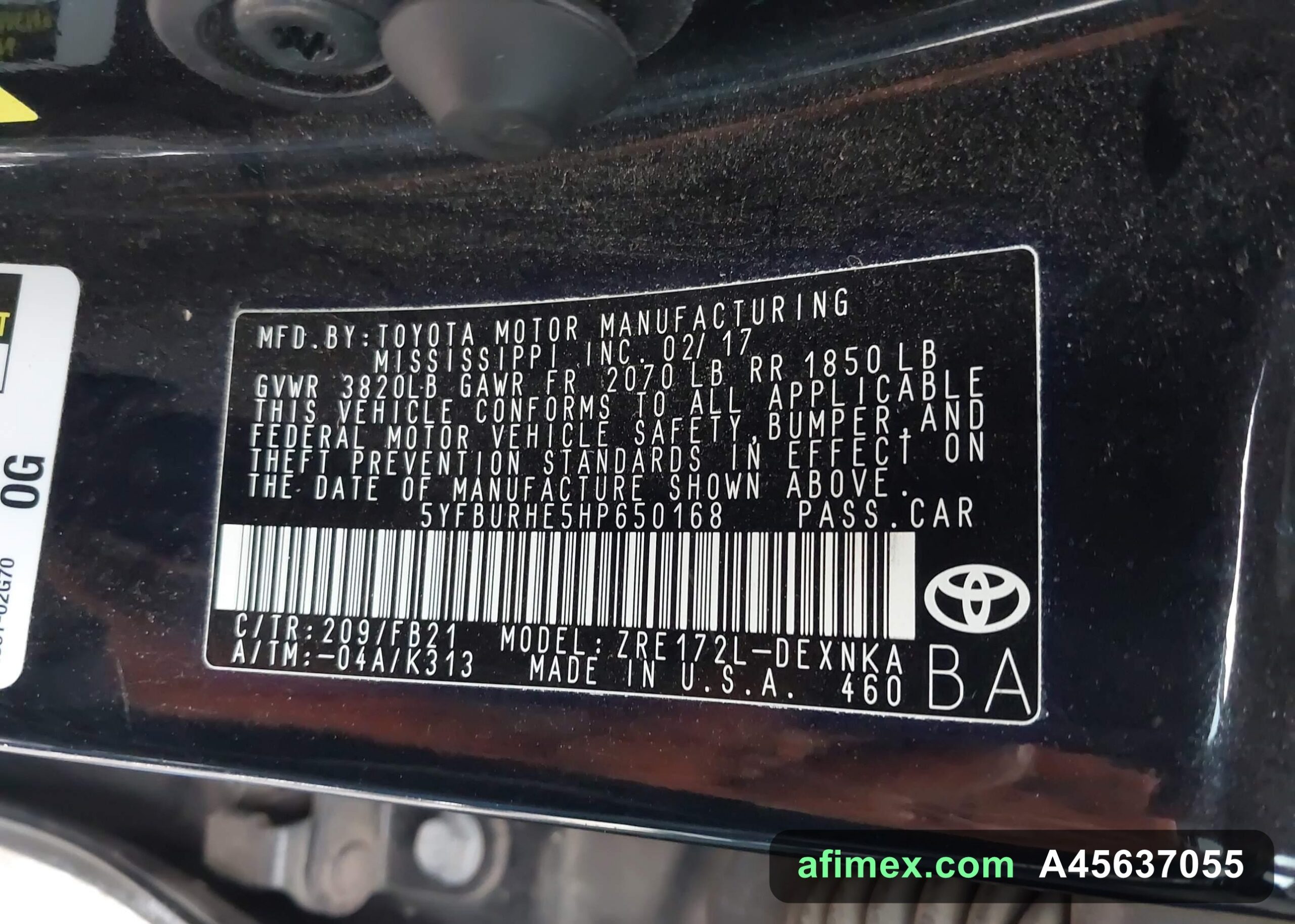 2017 Toyota Corolla for sale in Mauritania - Ref A45637055, photo 9