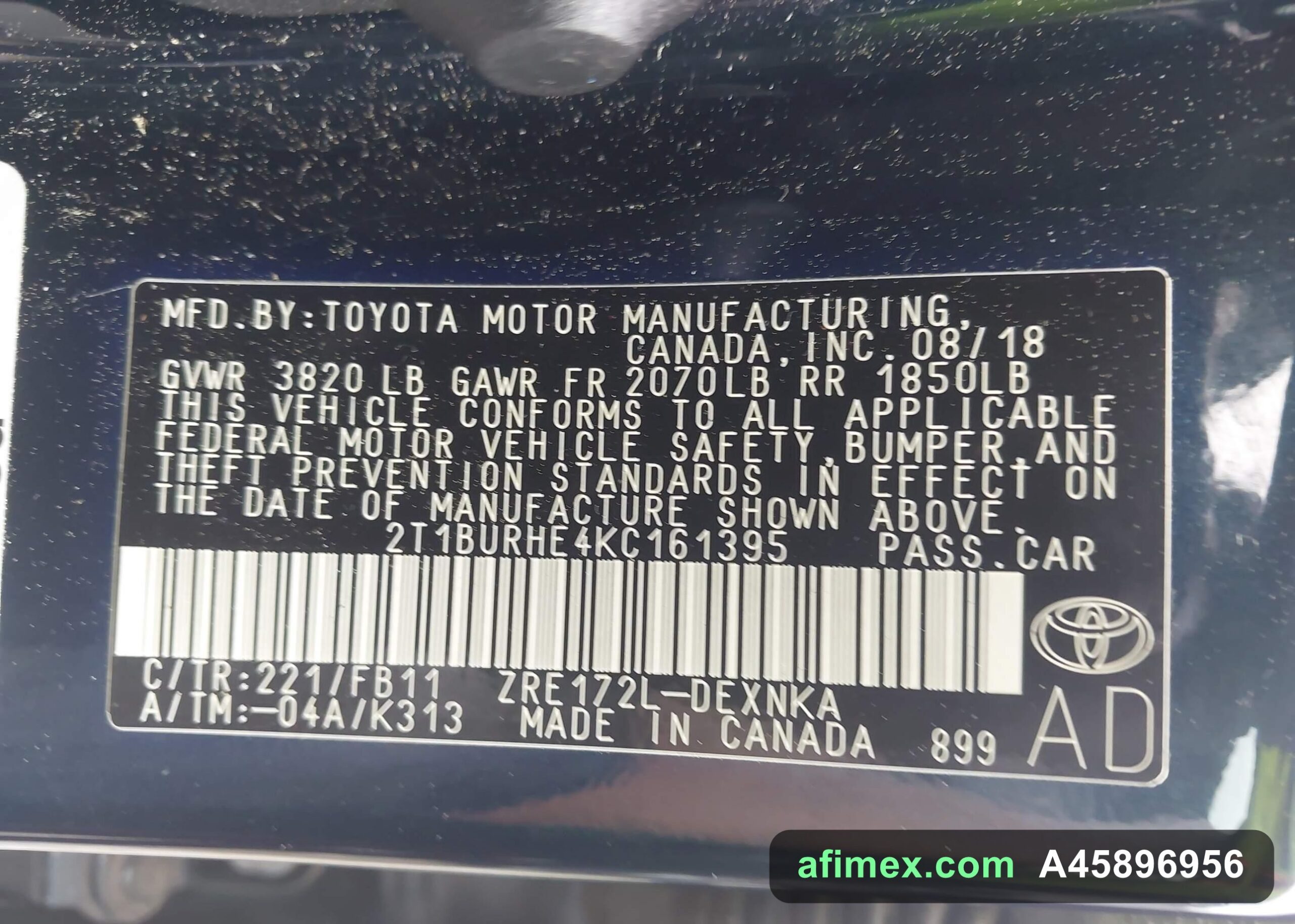 2019 Toyota Corolla for sale in Mauritania - Ref A45896956, photo 9