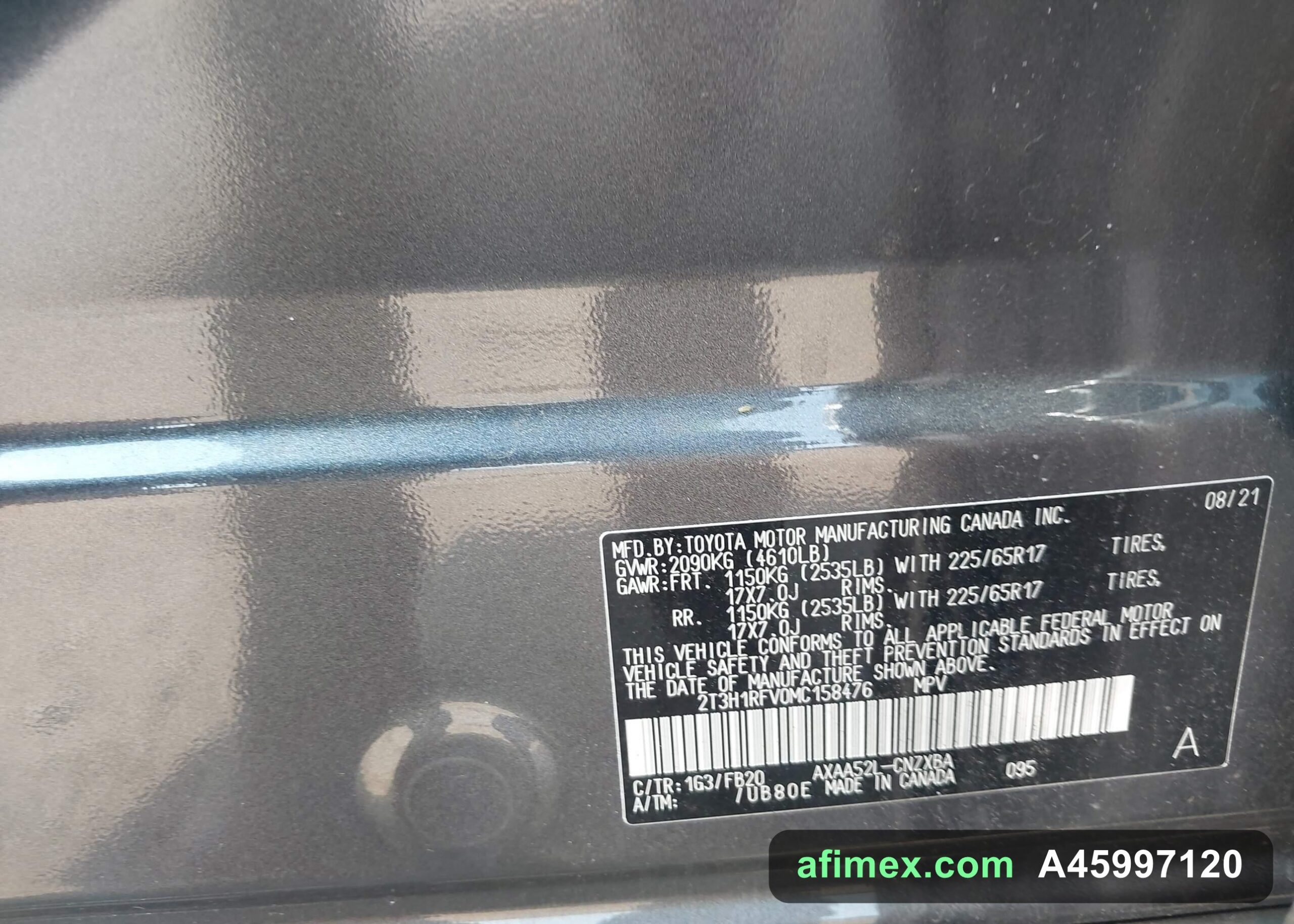2021 Toyota RAV4 for sale in Mauritania - Ref A45997120, photo 9