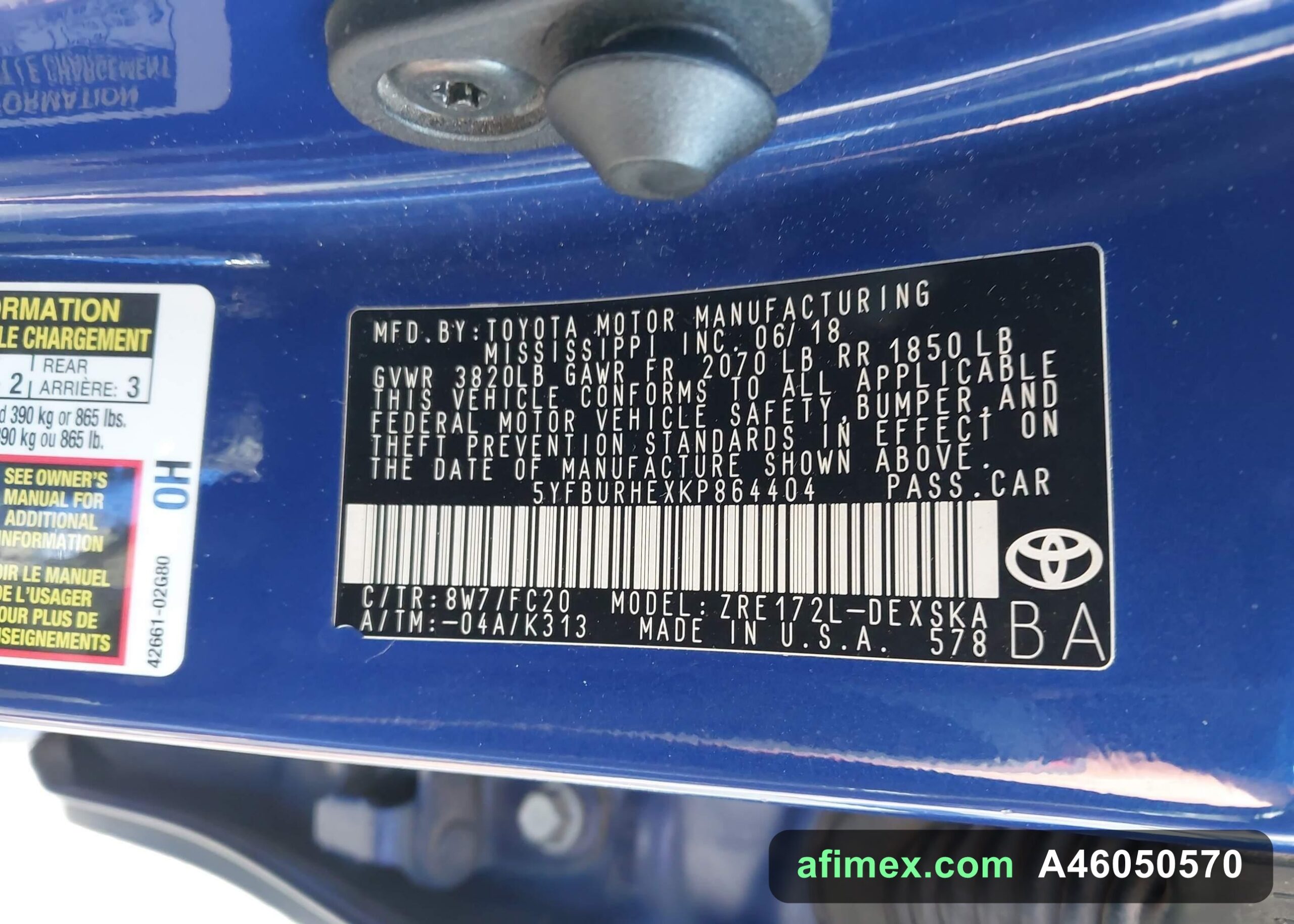 2019 Toyota Corolla for sale in Mauritania - Ref A46050570, photo 9
