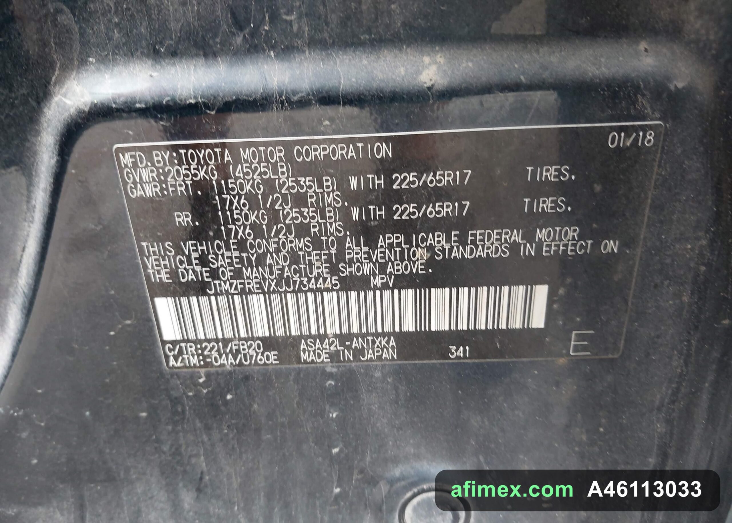 2018 Toyota RAV4 for sale in Mauritania - Ref A46113033, photo 9