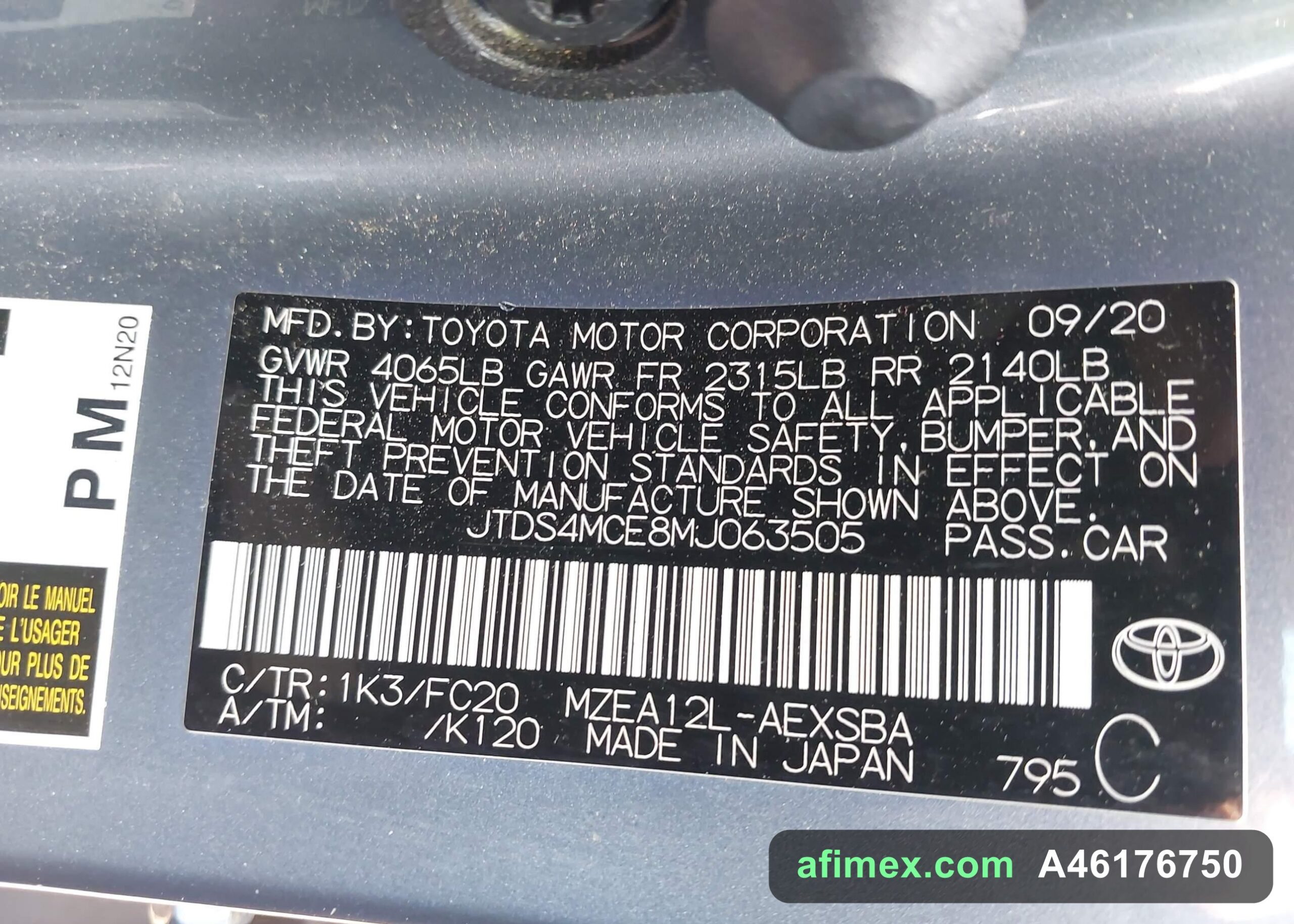 2021 Toyota Corolla for sale in Mauritania - Ref A46176750, photo 9