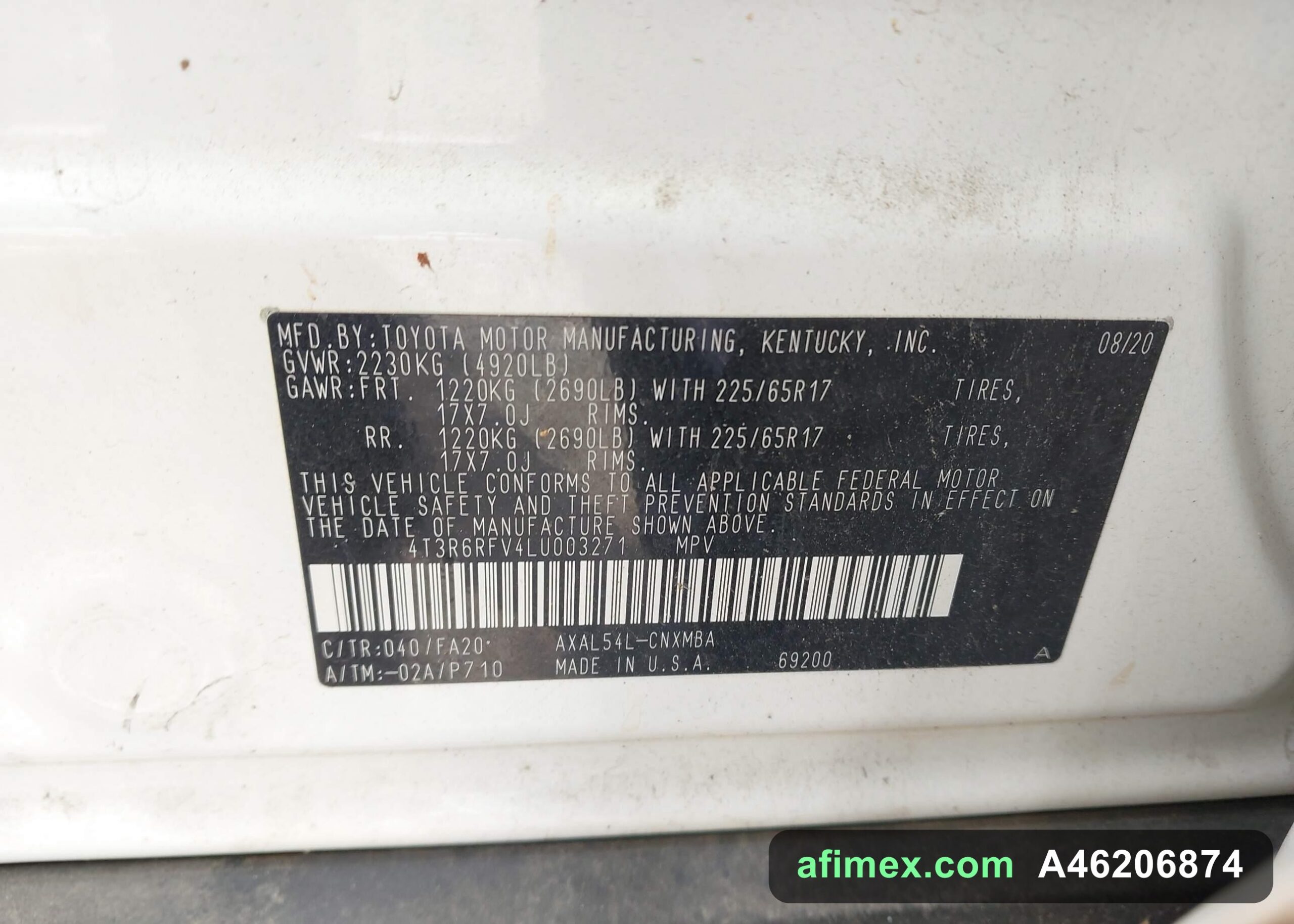 2020 Toyota RAV4 for sale in Mauritania - Ref A46206874, photo 9