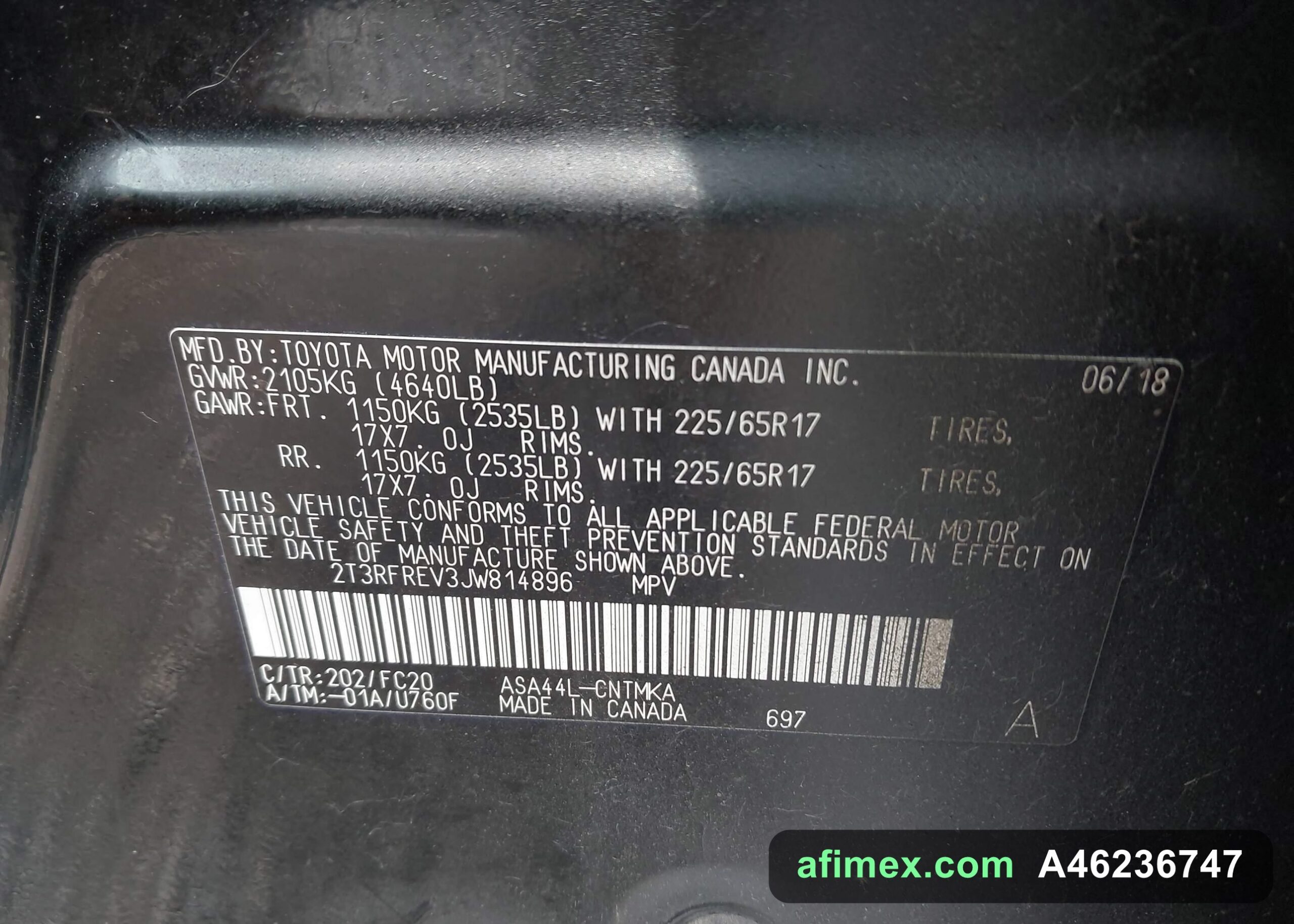 2018 Toyota RAV4 for sale in Mauritania - Ref A46236747, photo 9