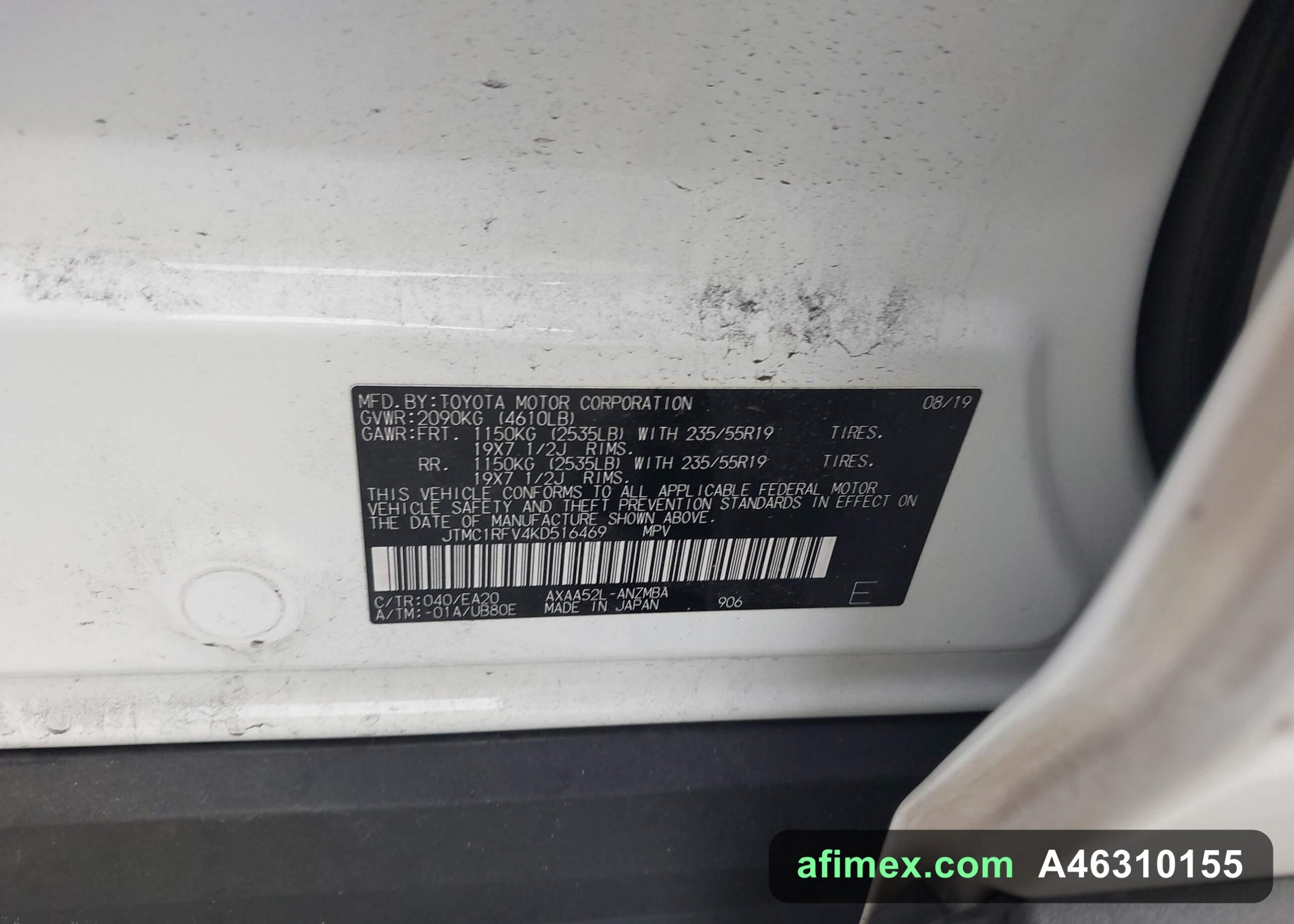 2019 Toyota RAV4 for sale in Mauritania - Ref A46310155, photo 9