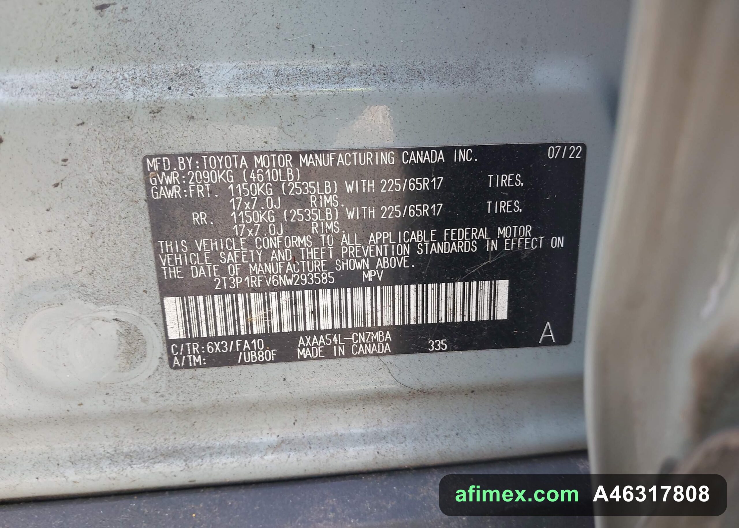 2022 Toyota RAV4 for sale in Mauritania - Ref A46317808, photo 9