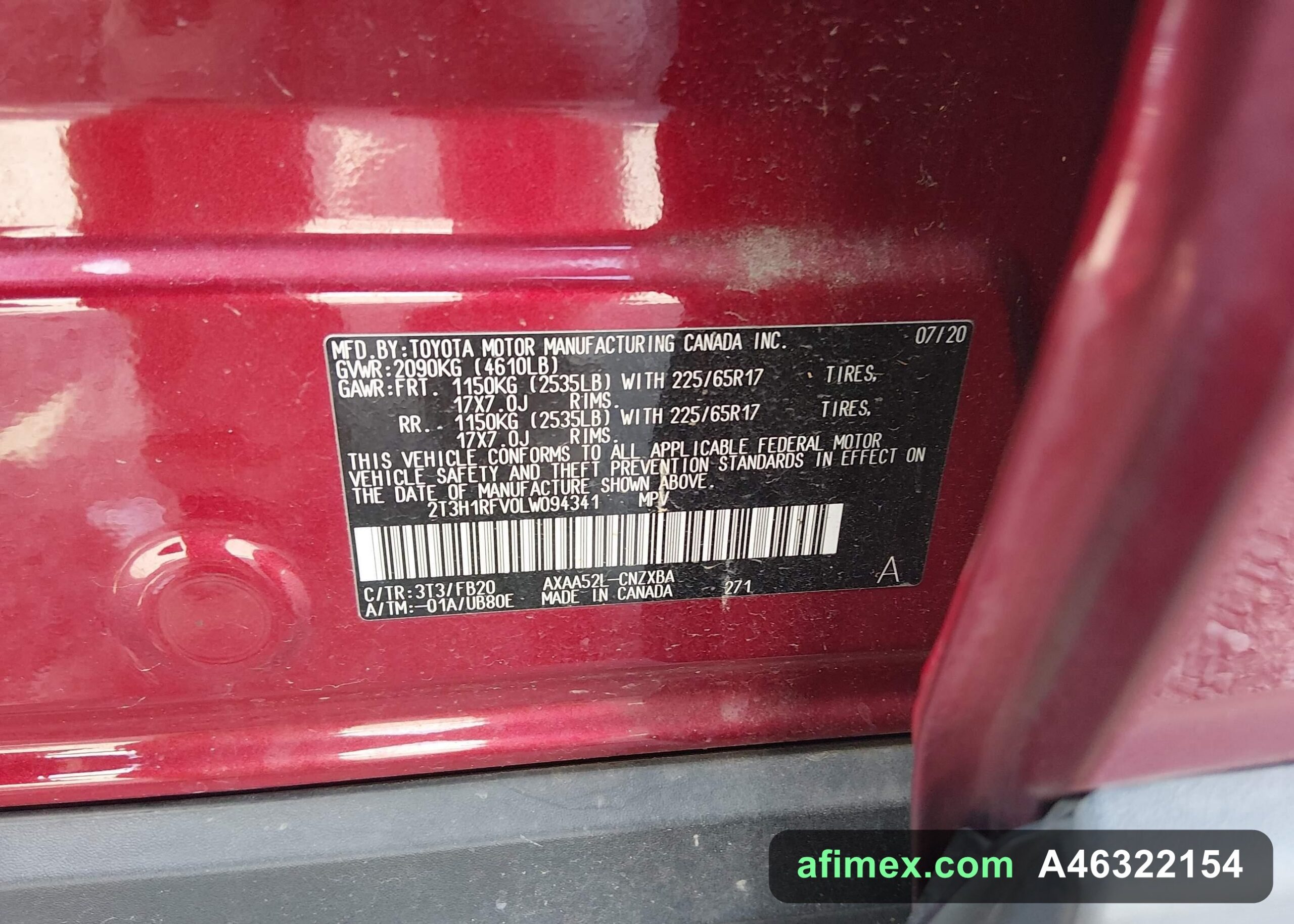 2020 Toyota RAV4 for sale in Mauritania - Ref A46322154, photo 9