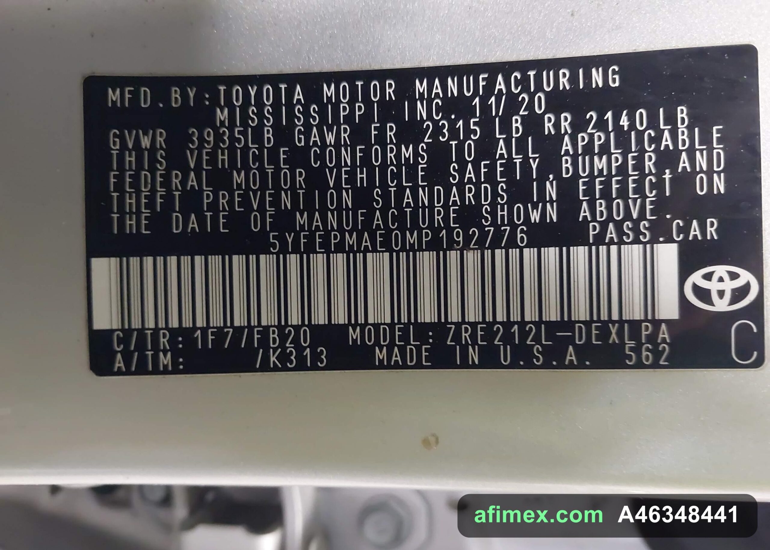 2021 Toyota Corolla for sale in Mauritania - Ref A46348441, photo 9