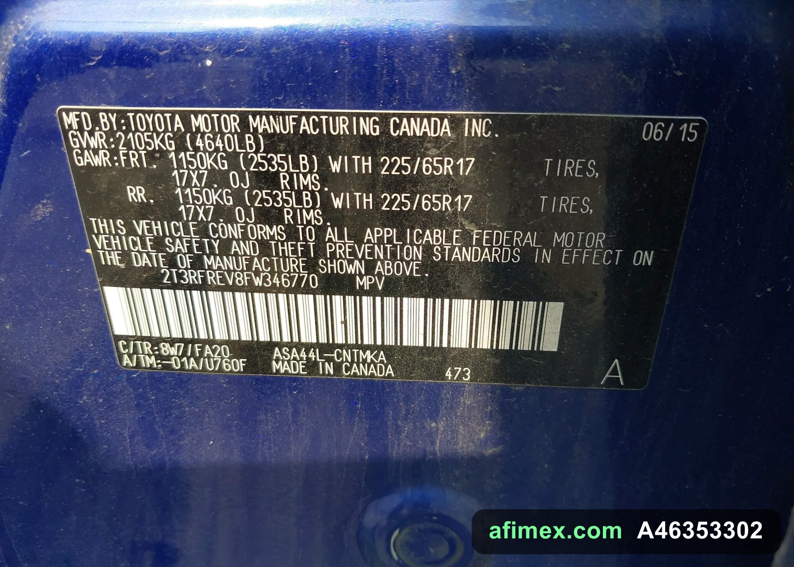 2015 Toyota RAV4 for sale in Mauritania - Ref A46353302, photo 9