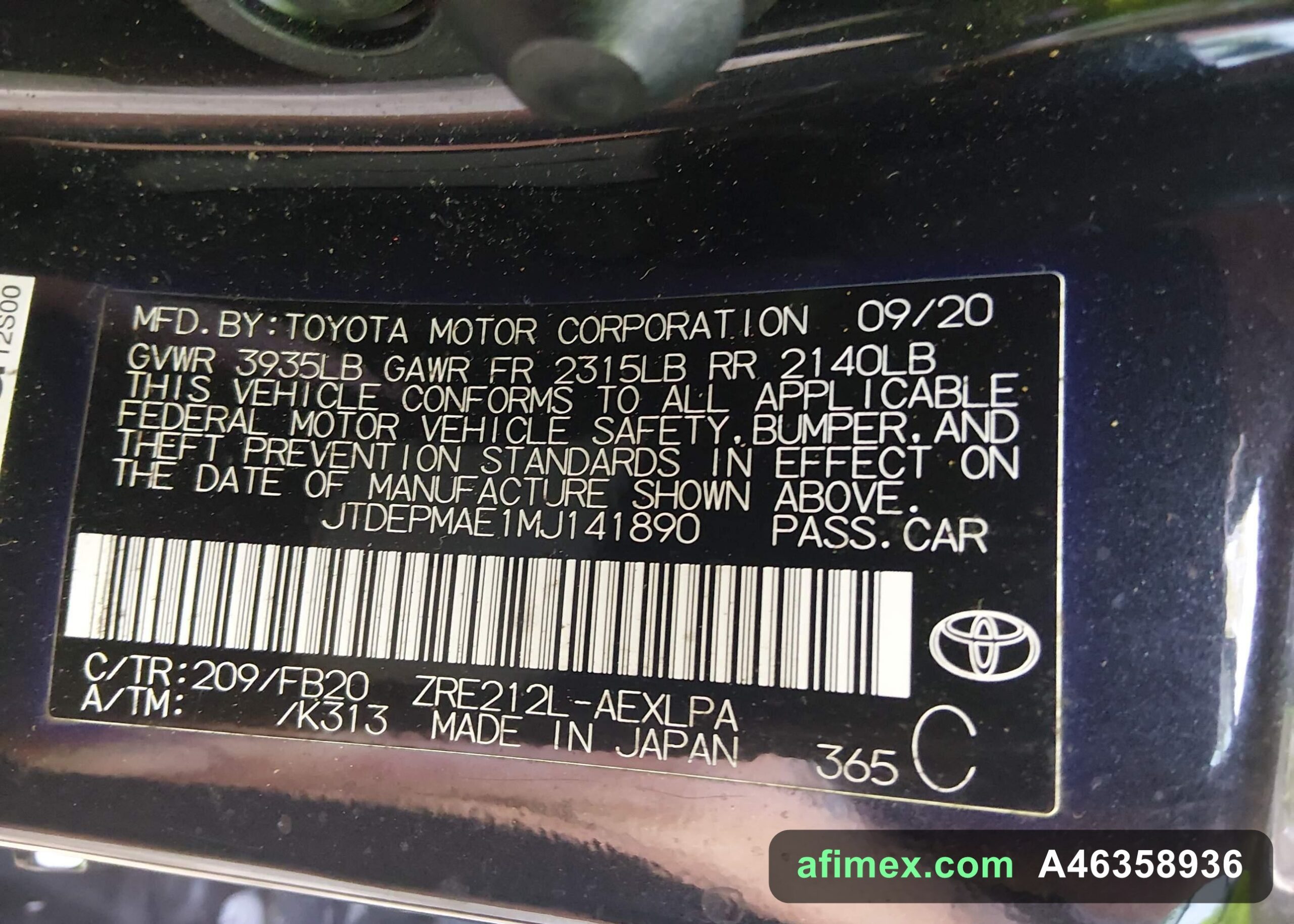 2021 Toyota Corolla for sale in Mauritania - Ref A46358936, photo 9