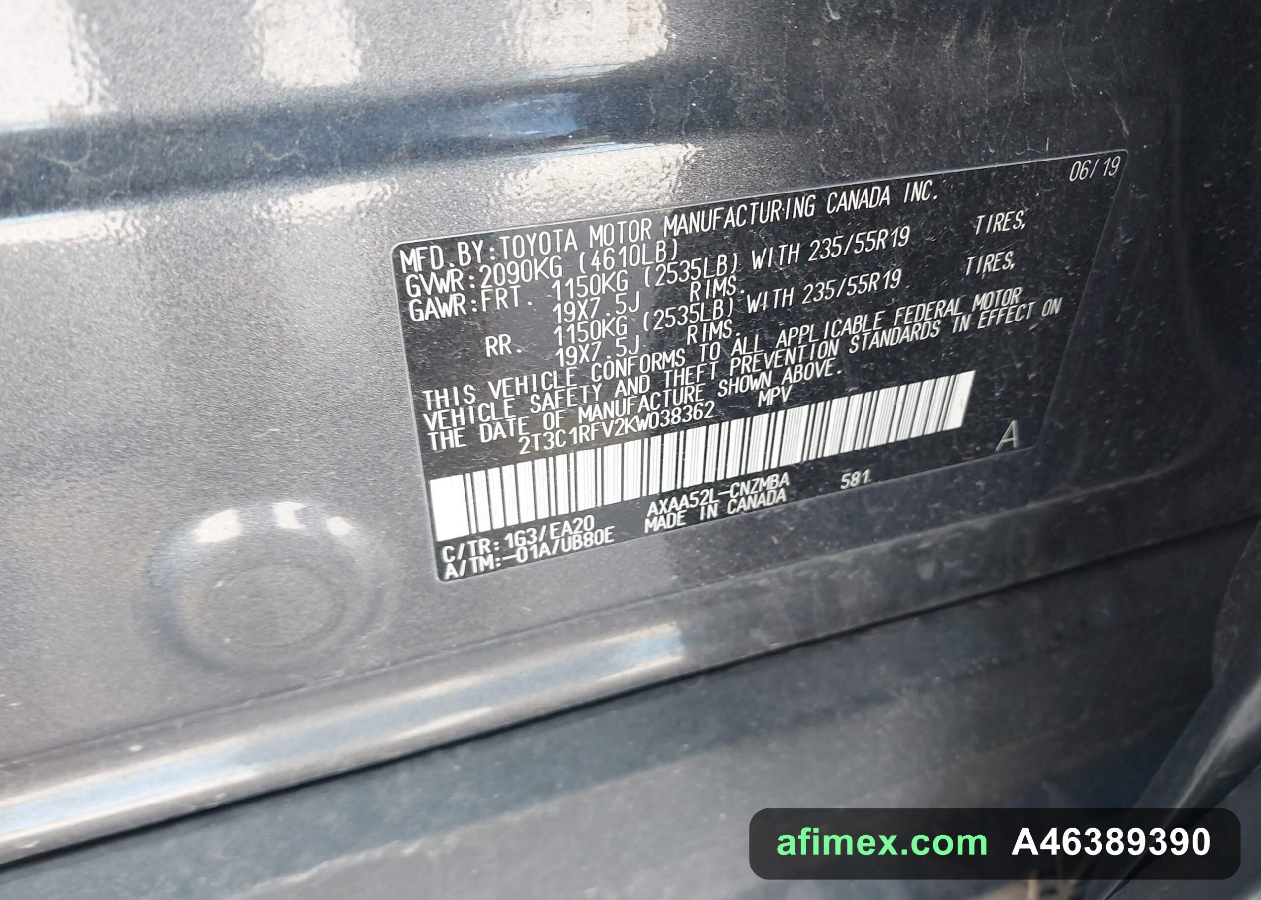 2019 Toyota RAV4 for sale in Mauritania - Ref A46389390, photo 9