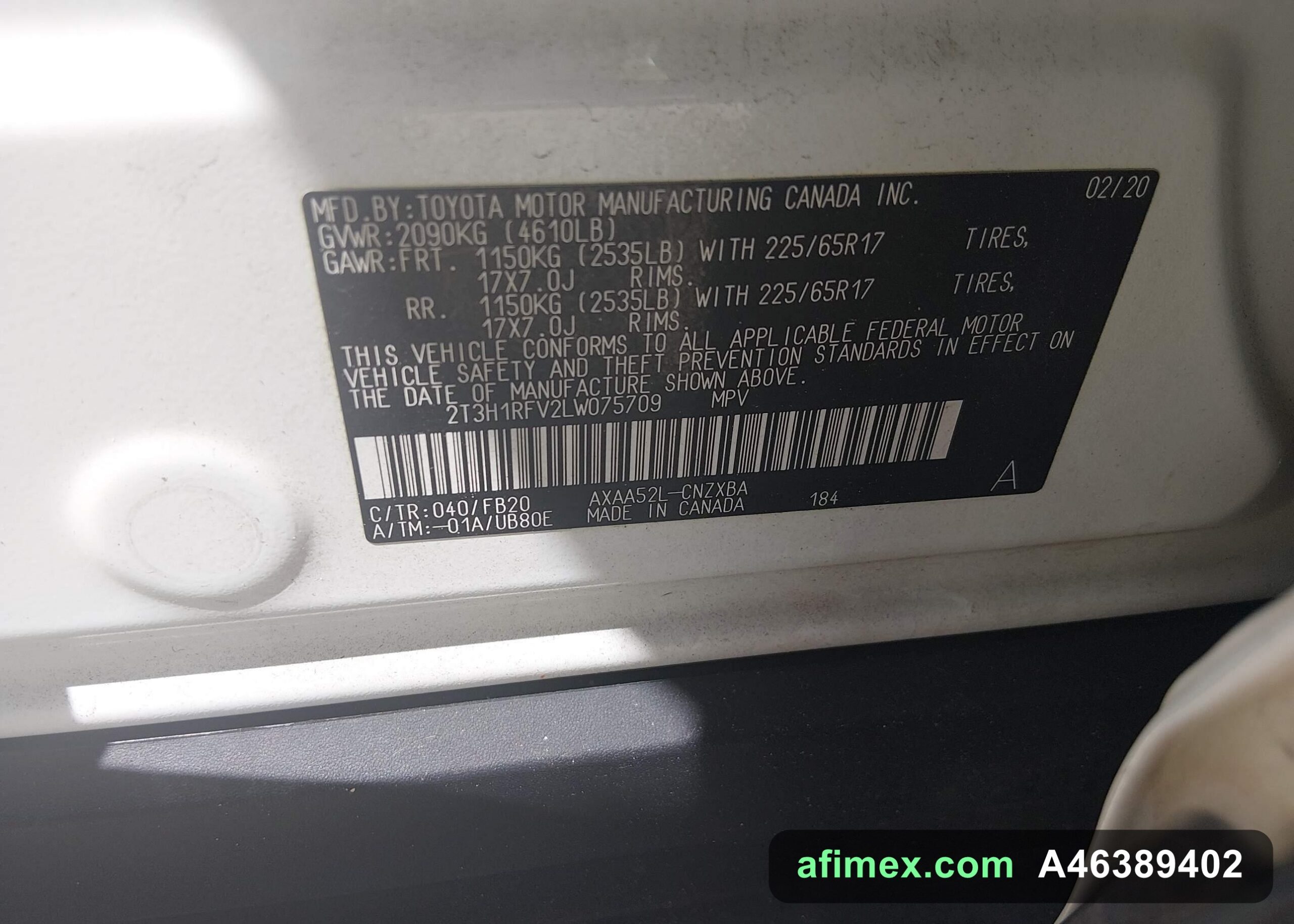 2020 Toyota RAV4 for sale in Mauritania - Ref A46389402, photo 9