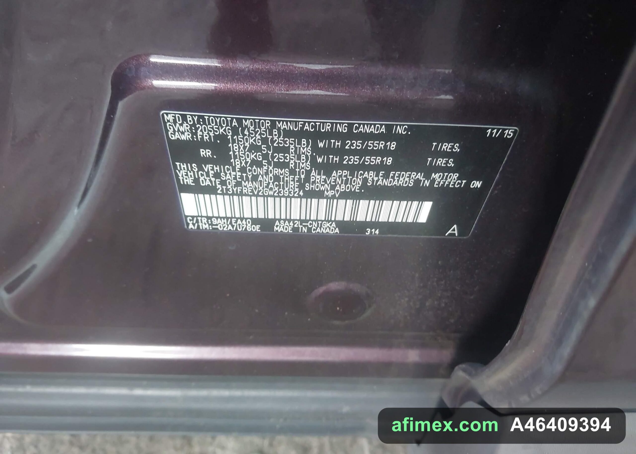 2016 Toyota RAV4 for sale in Mauritania - Ref A46409394, photo 9