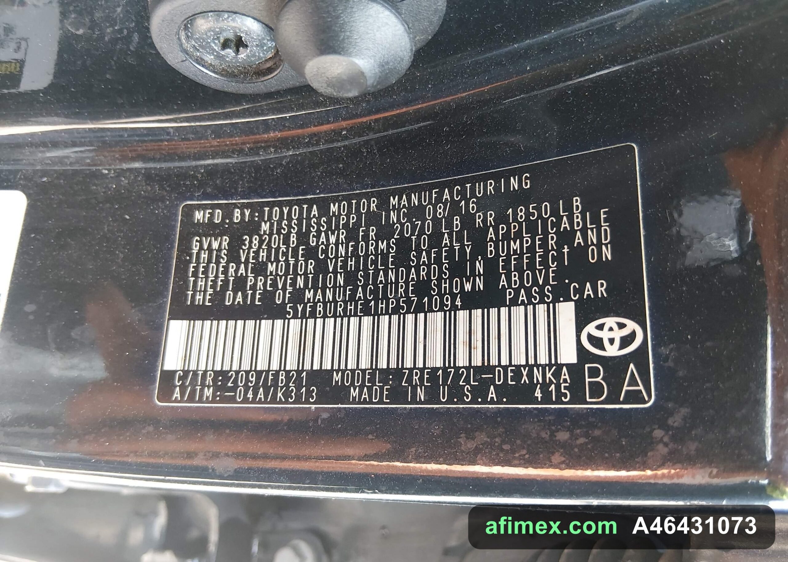 2017 Toyota Corolla for sale in Mauritania - Ref A46431073, photo 9