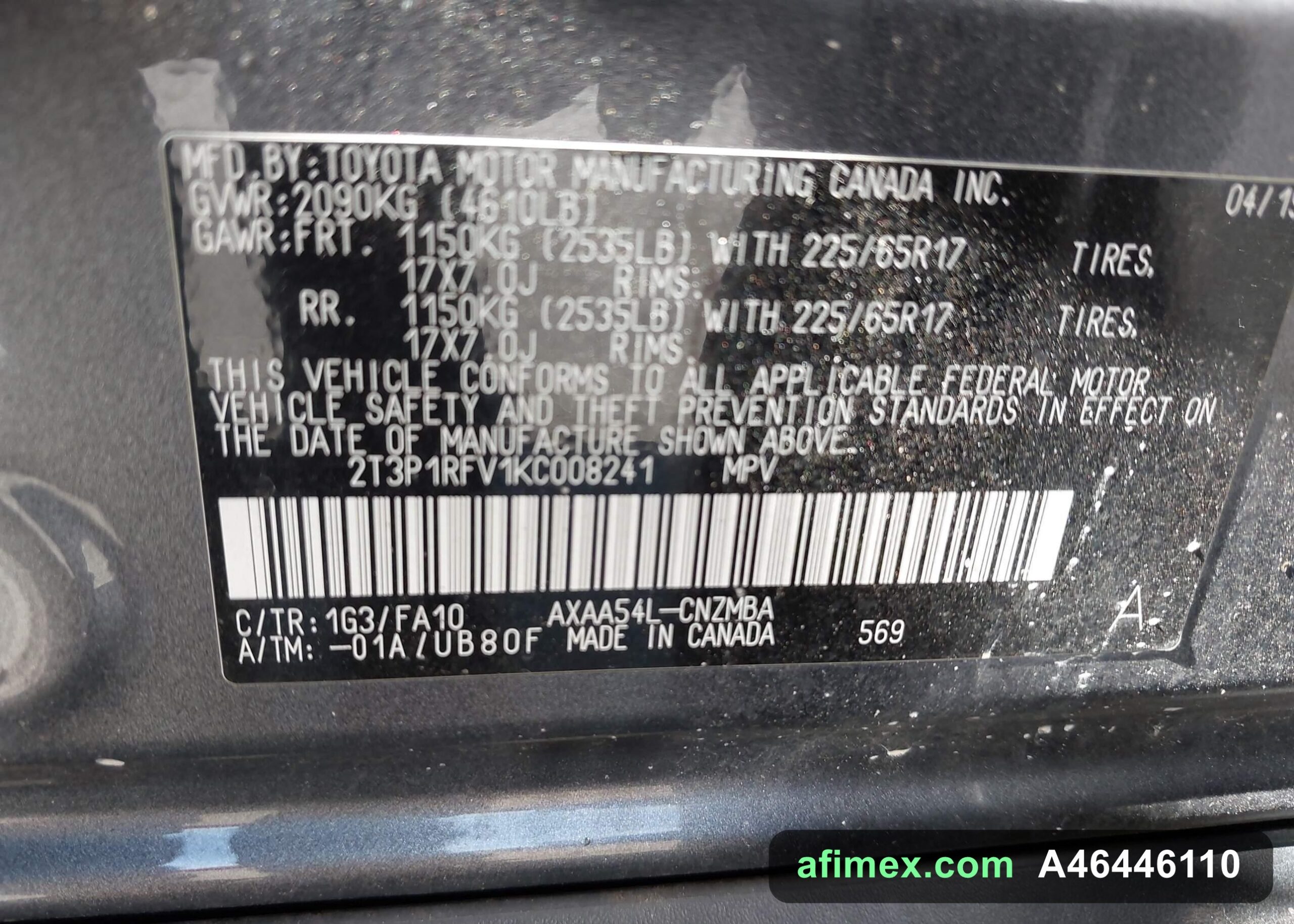 2019 Toyota RAV4 for sale in Mauritania - Ref A46446110, photo 9
