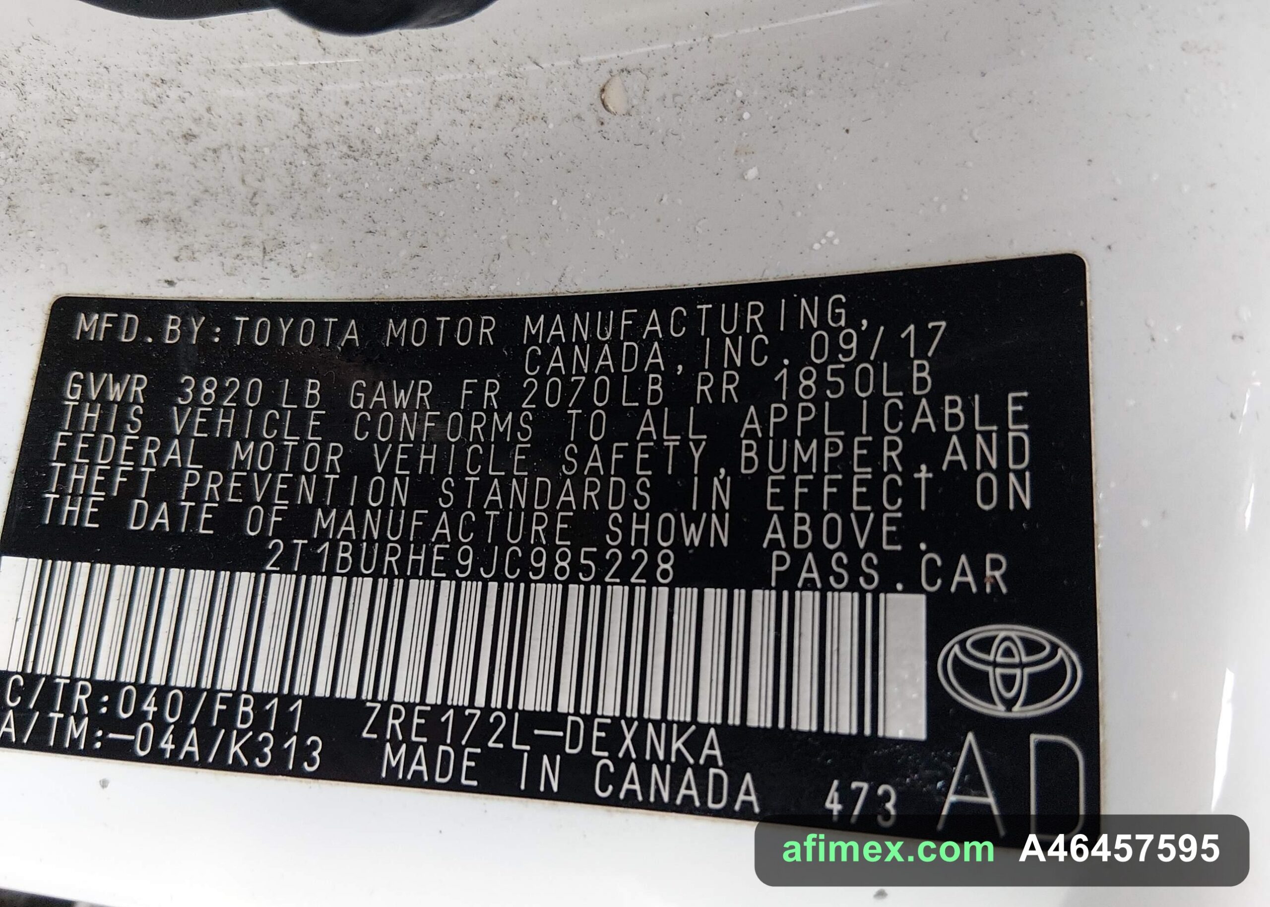 2018 Toyota Corolla for sale in Mauritania - Ref A46457595, photo 9