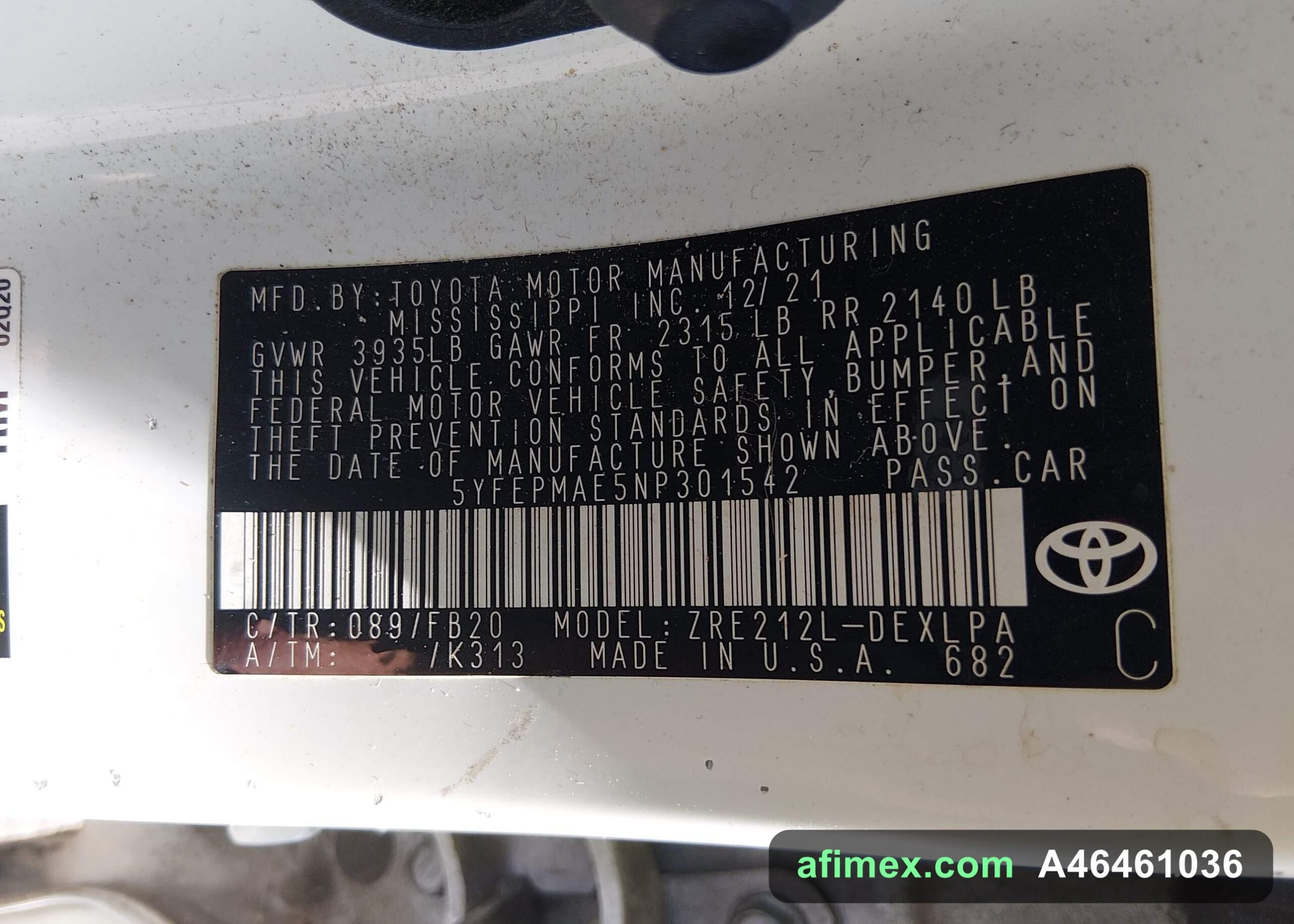 2022 Toyota Corolla for sale in Mauritania - Ref A46461036, photo 9