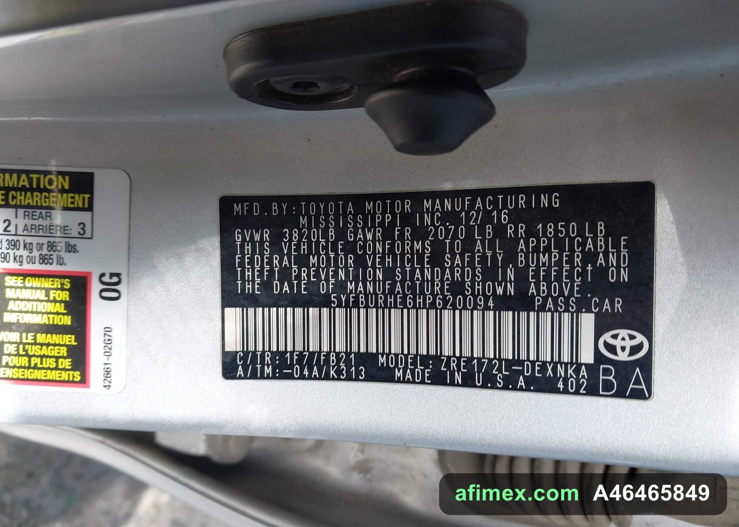 2017 Toyota Corolla for sale in Mauritania - Ref A46465849, photo 9