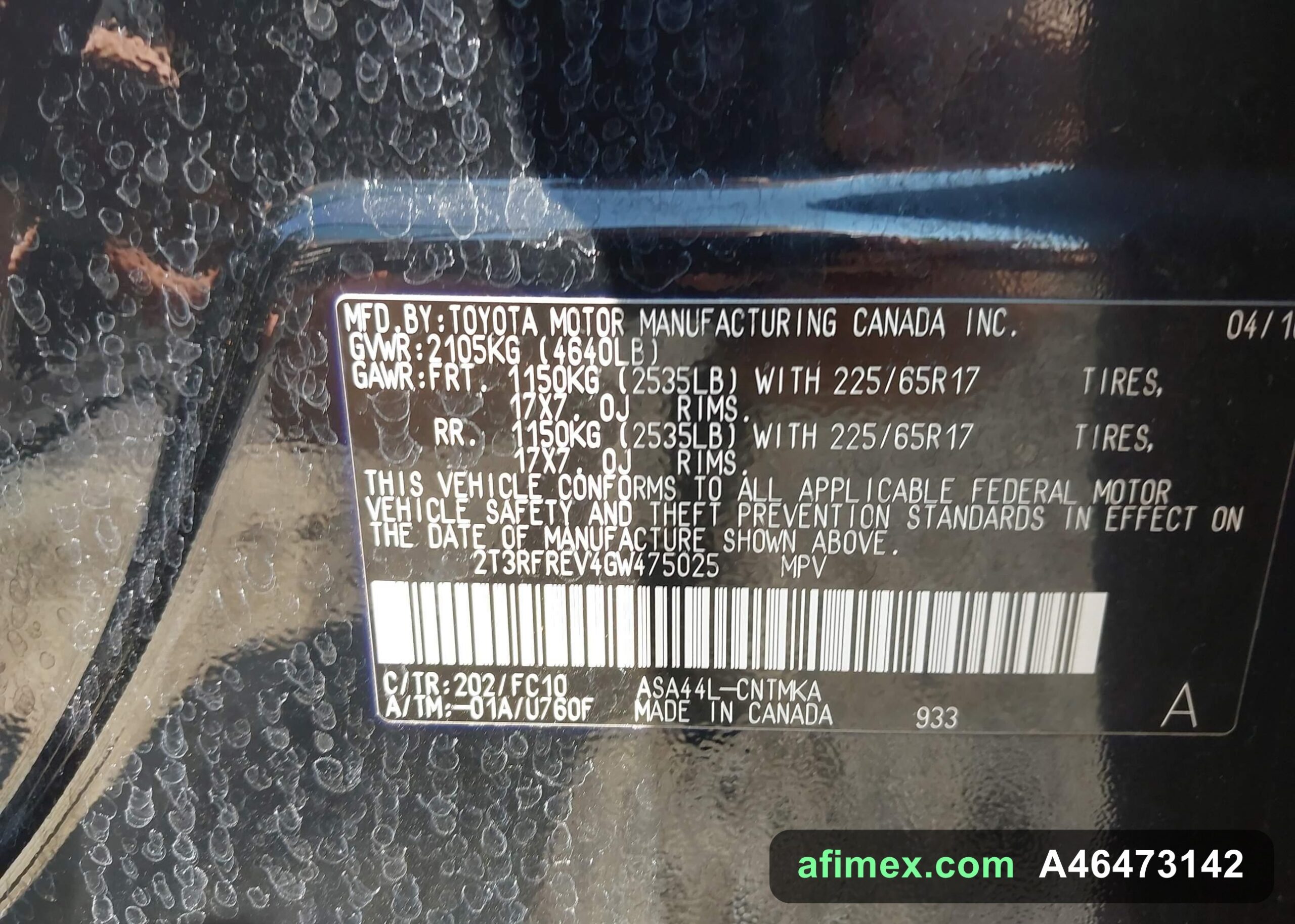 2016 Toyota RAV4 for sale in Mauritania - Ref A46473142, photo 9