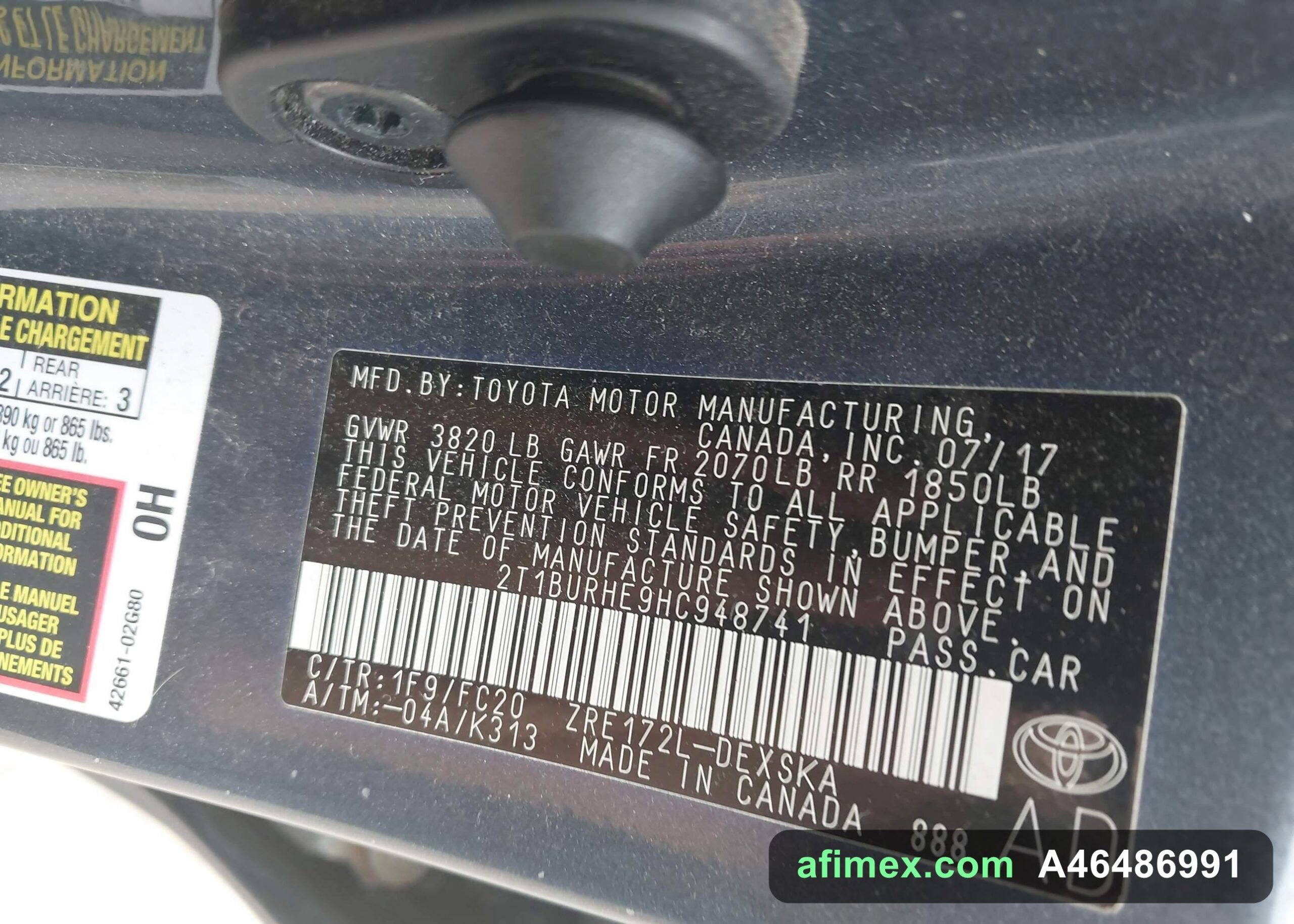 2017 Toyota Corolla for sale in Mauritania - Ref A46486991, photo 9
