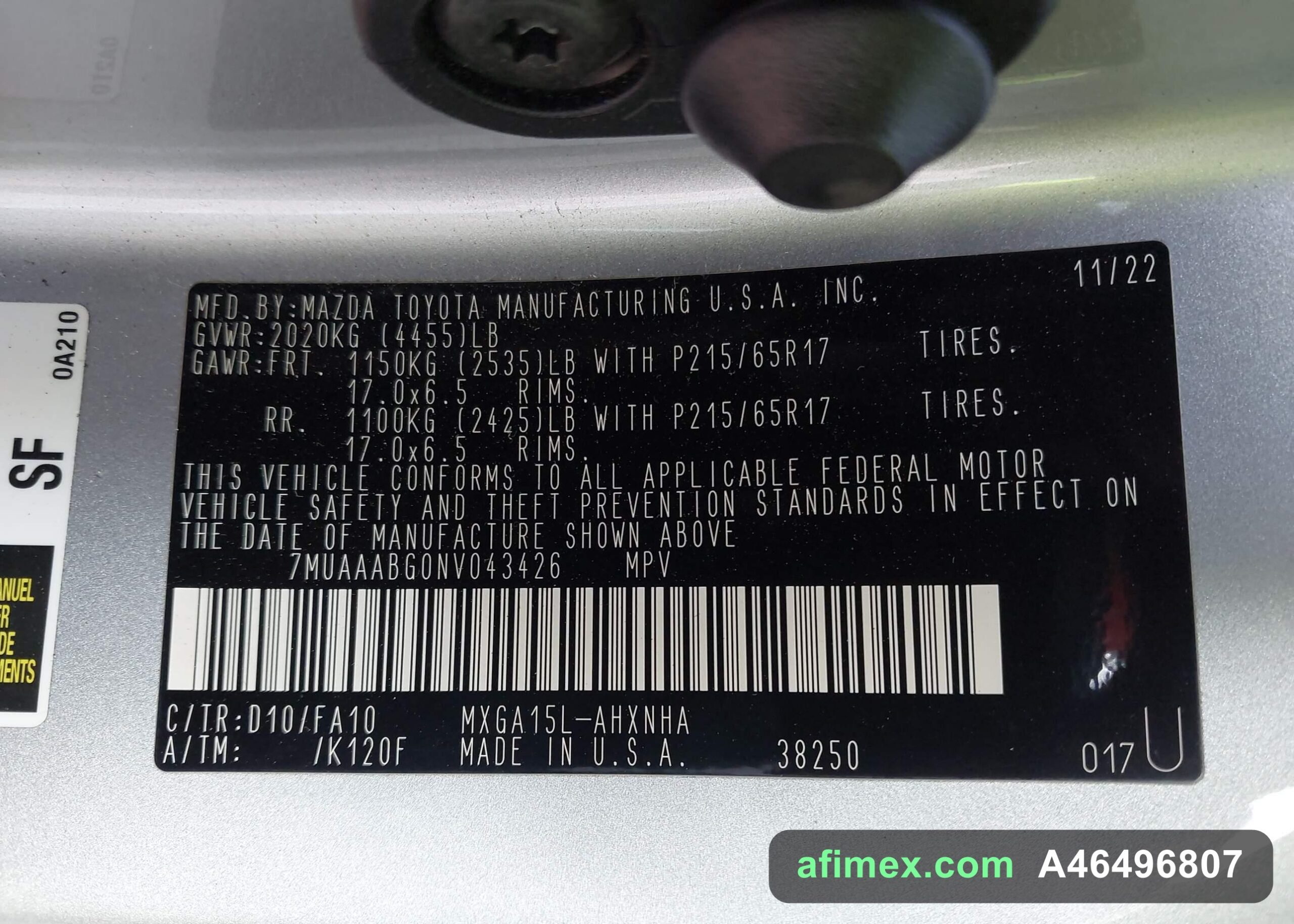 2022 Toyota Corolla for sale in Mauritania - Ref A46496807, photo 9