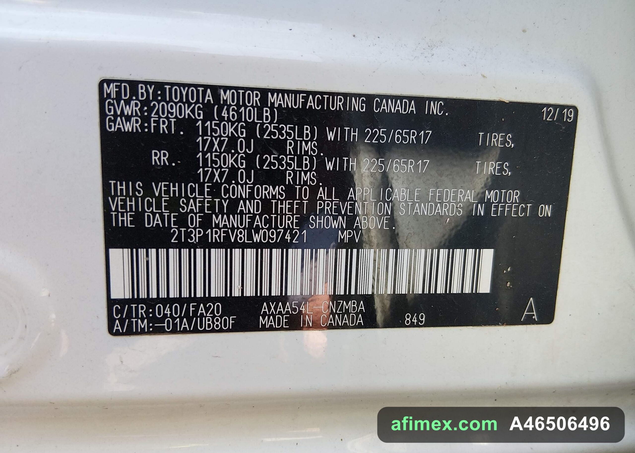 2020 Toyota RAV4 for sale in Mauritania - Ref A46506496, photo 9