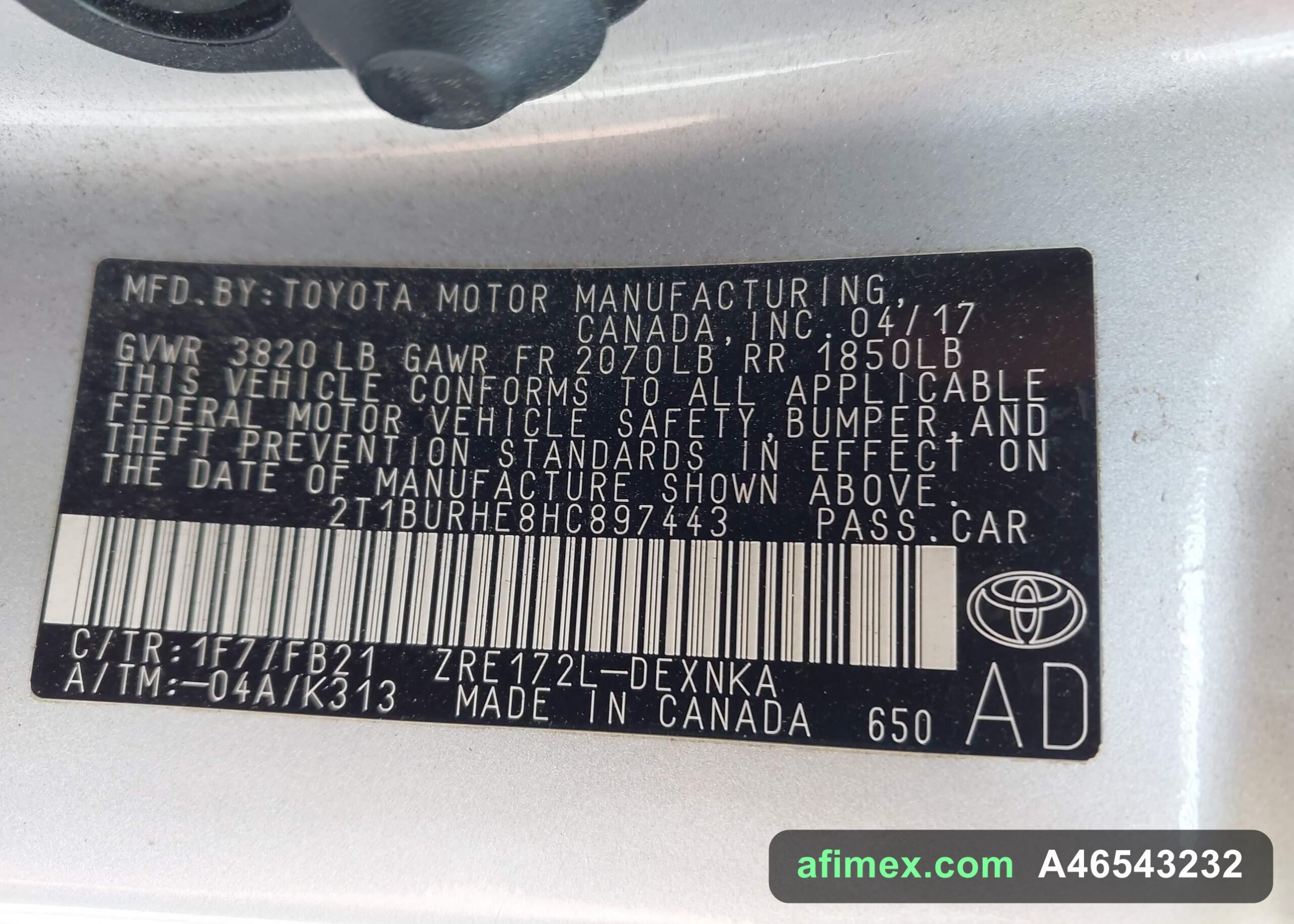 2017 Toyota Corolla for sale in Mauritania - Ref A46543232, photo 9