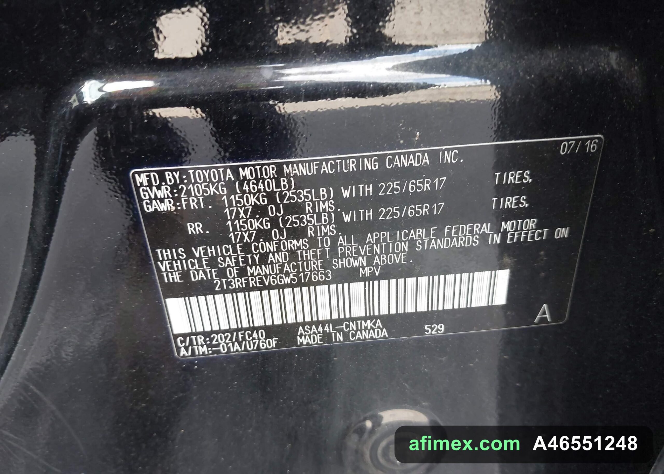 2016 Toyota RAV4 for sale in Mauritania - Ref A46551248, photo 9