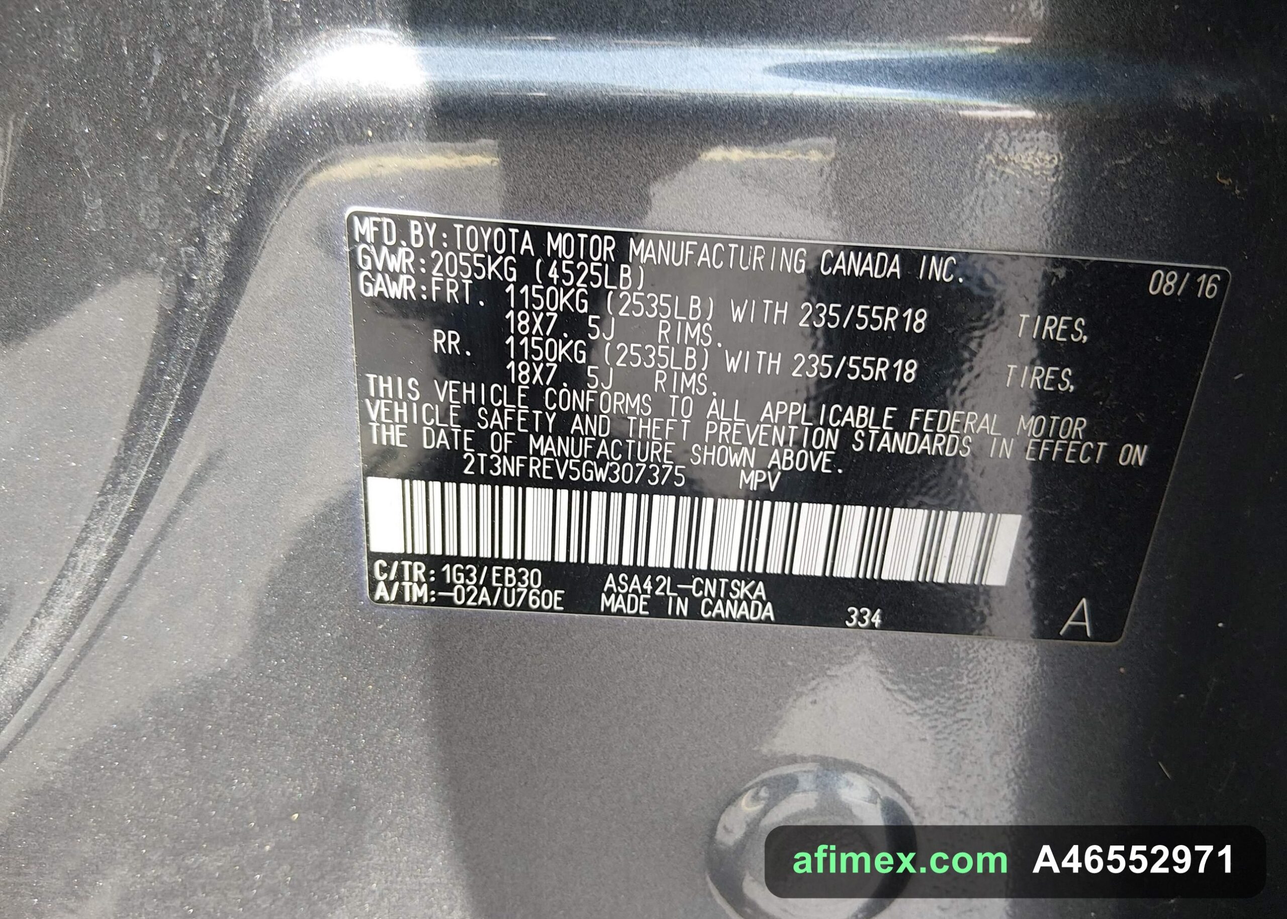2016 Toyota RAV4 for sale in Mauritania - Ref A46552971, photo 9