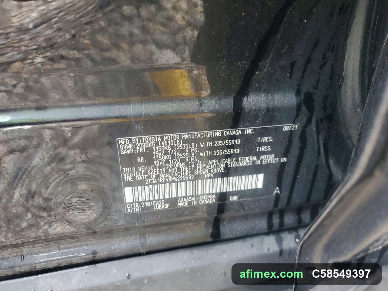 2021 Toyota RAV4 for sale in Mauritania - Ref C58549397, photo 13
