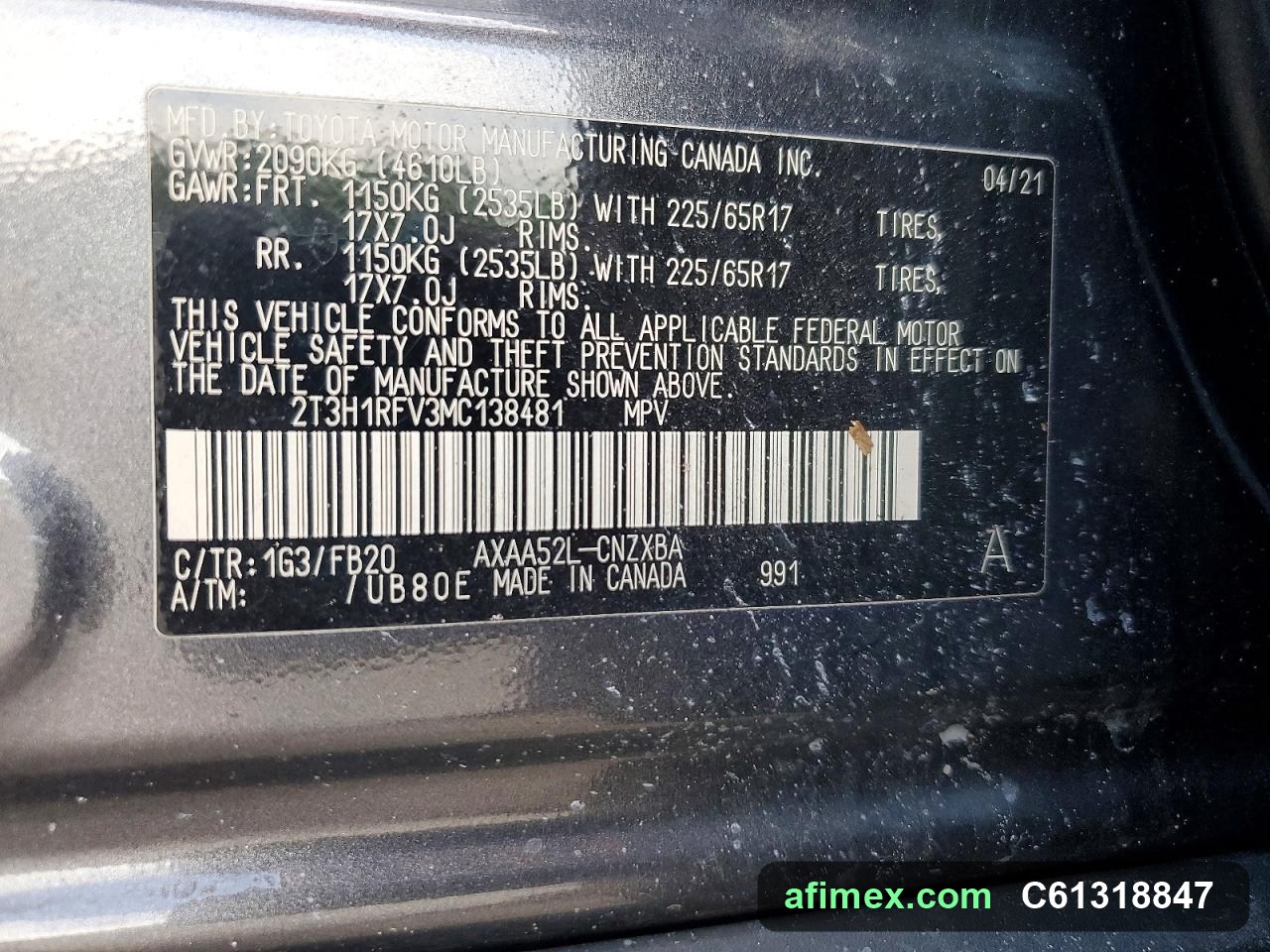 2021 Toyota RAV4 for sale in Mauritania - Ref C61318847, photo 13
