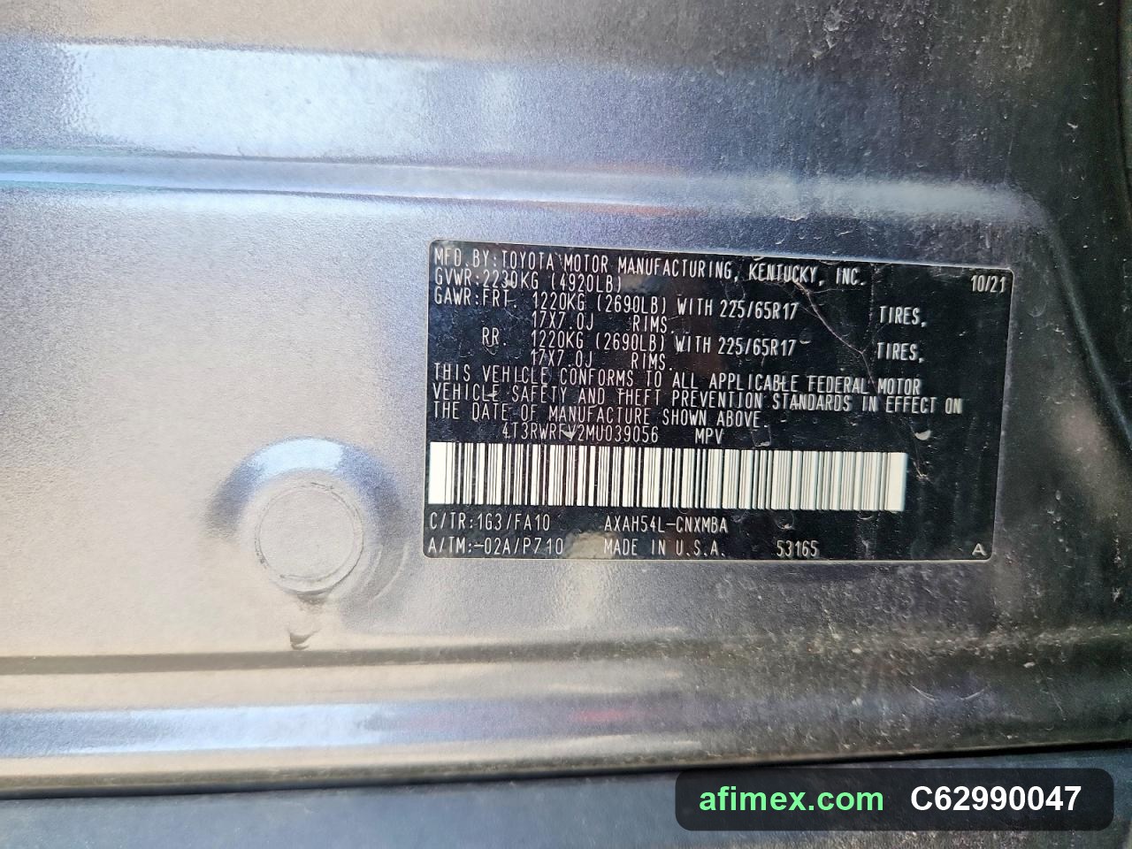 2021 Toyota RAV4 for sale in Mauritania - Ref C62990047, photo 13