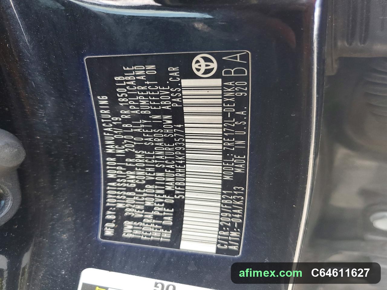 2019 Toyota Corolla for sale in Mauritania - Ref C64611627, photo 12