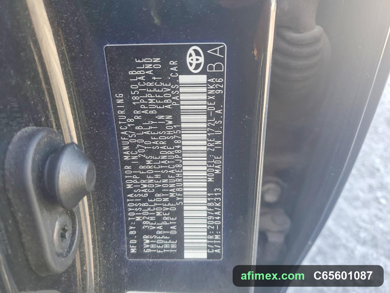 2018 Toyota Corolla for sale in Mauritania - Ref C65601087, photo 12