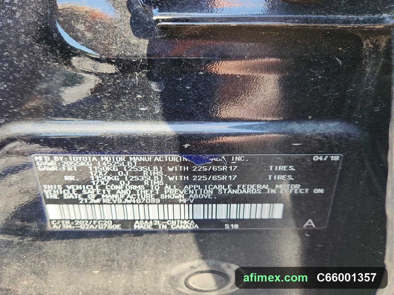 2018 Toyota RAV4 for sale in Mauritania - Ref C66001357, photo 14