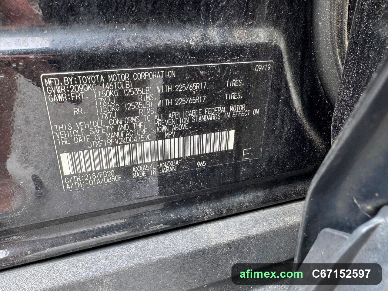 2019 Toyota RAV4 for sale in Mauritania - Ref C67152597, photo 12