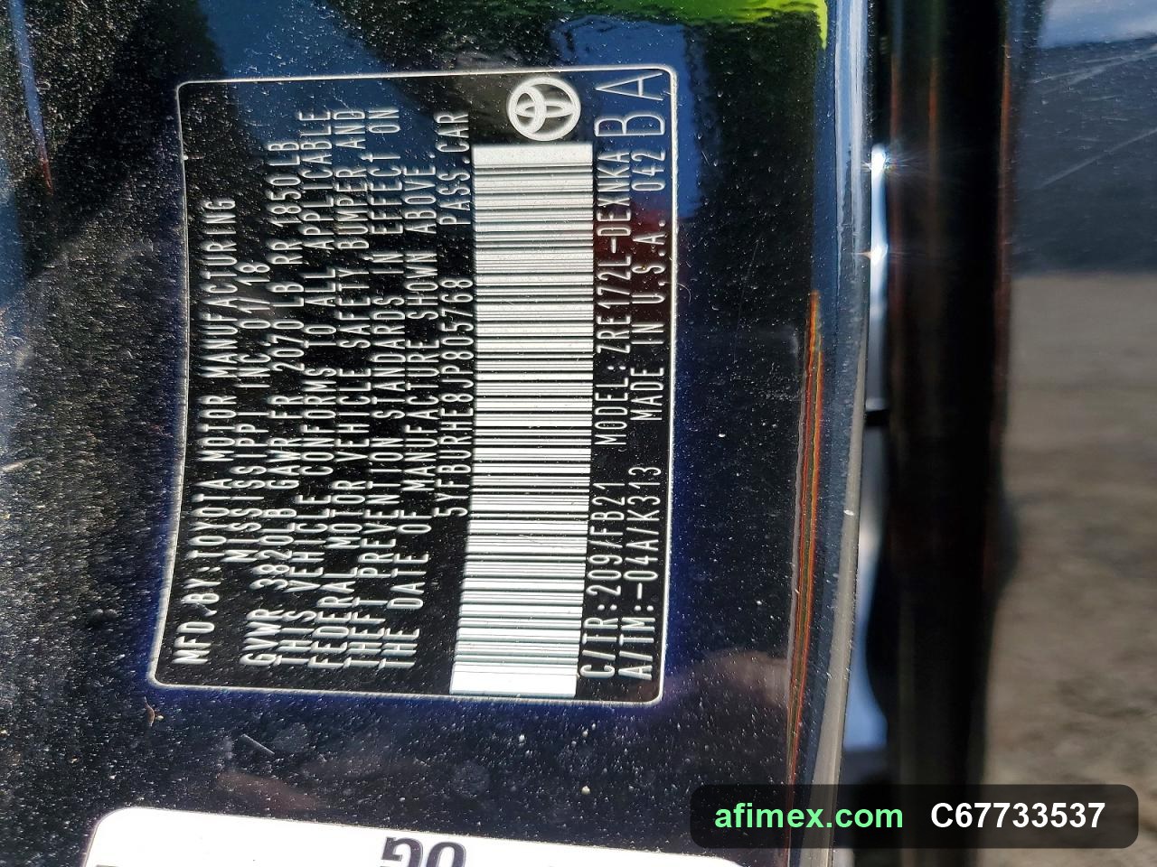 2018 Toyota Corolla for sale in Mauritania - Ref C67733537, photo 12