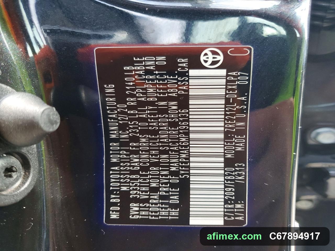 2021 Toyota Corolla for sale in Mauritania - Ref C67894917, photo 12