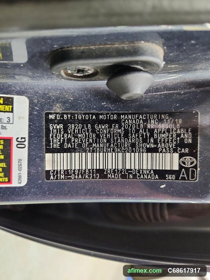 2019 Toyota Corolla for sale in Mauritania - Ref C68617917, photo 12