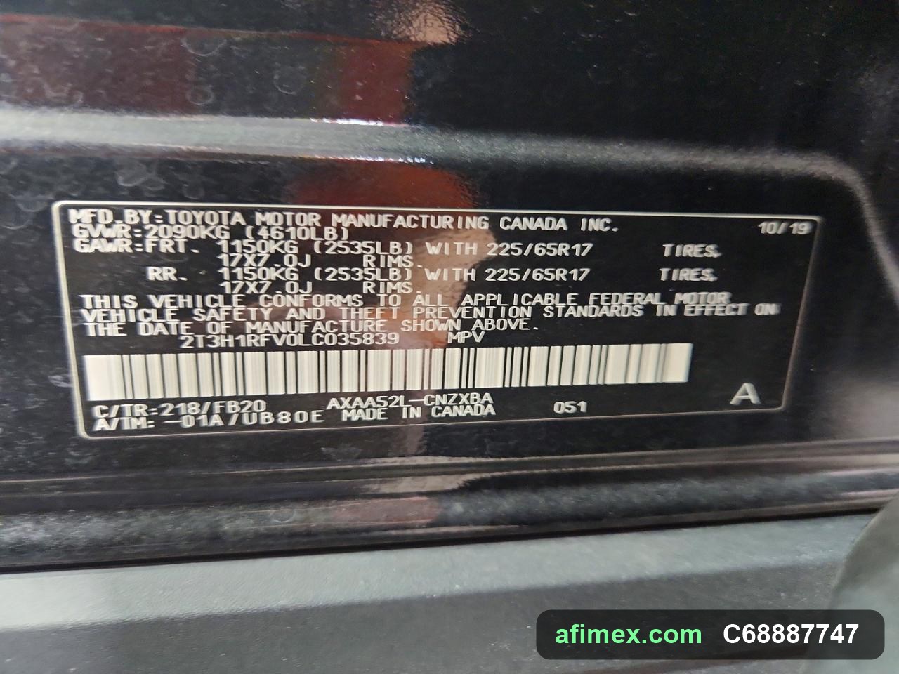2020 Toyota RAV4 for sale in Mauritania - Ref C68887747, photo 13