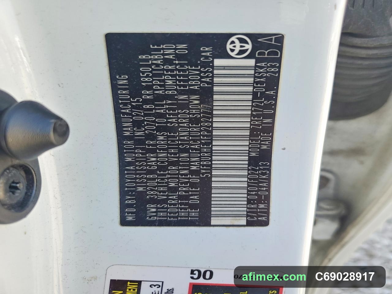 2015 Toyota Corolla for sale in Mauritania - Ref C69028917, photo 12