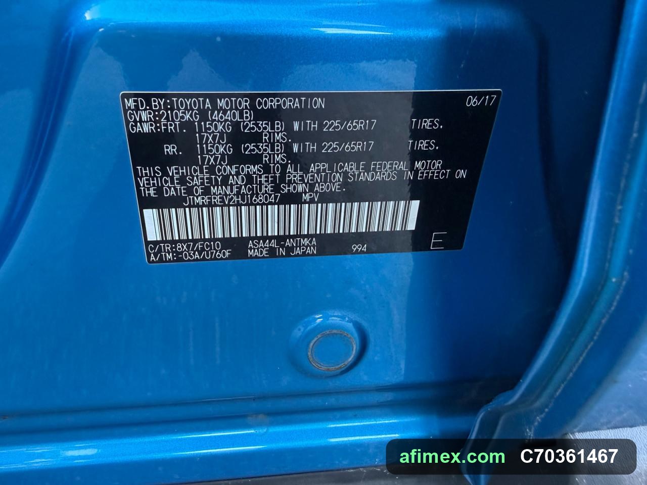 2017 Toyota RAV4 for sale in Mauritania - Ref C70361467, photo 11