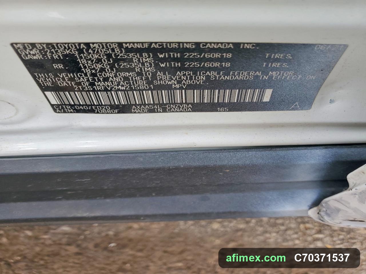 2021 Toyota RAV4 for sale in Mauritania - Ref C70371537, photo 12
