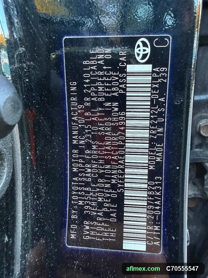 2020 Toyota Corolla for sale in Mauritania - Ref C70555547, photo 10