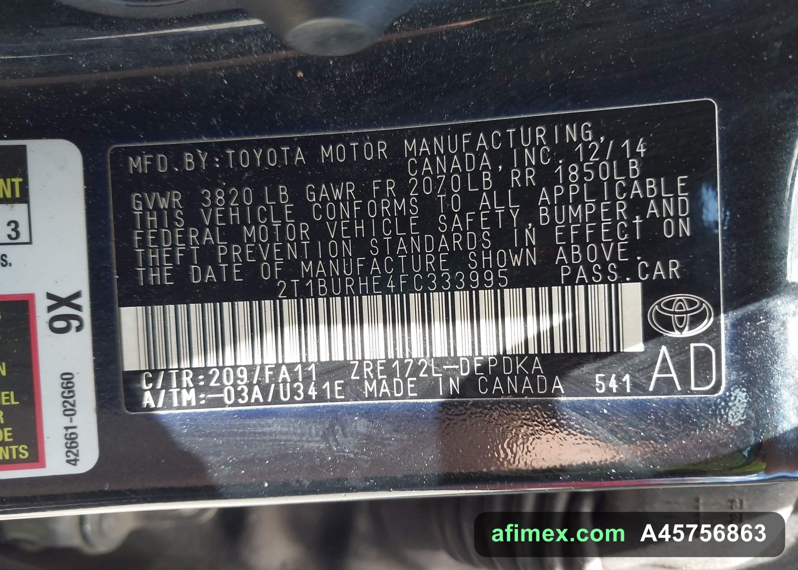2015 Toyota Corolla for sale in Mauritania - Ref A45756863, photo 8