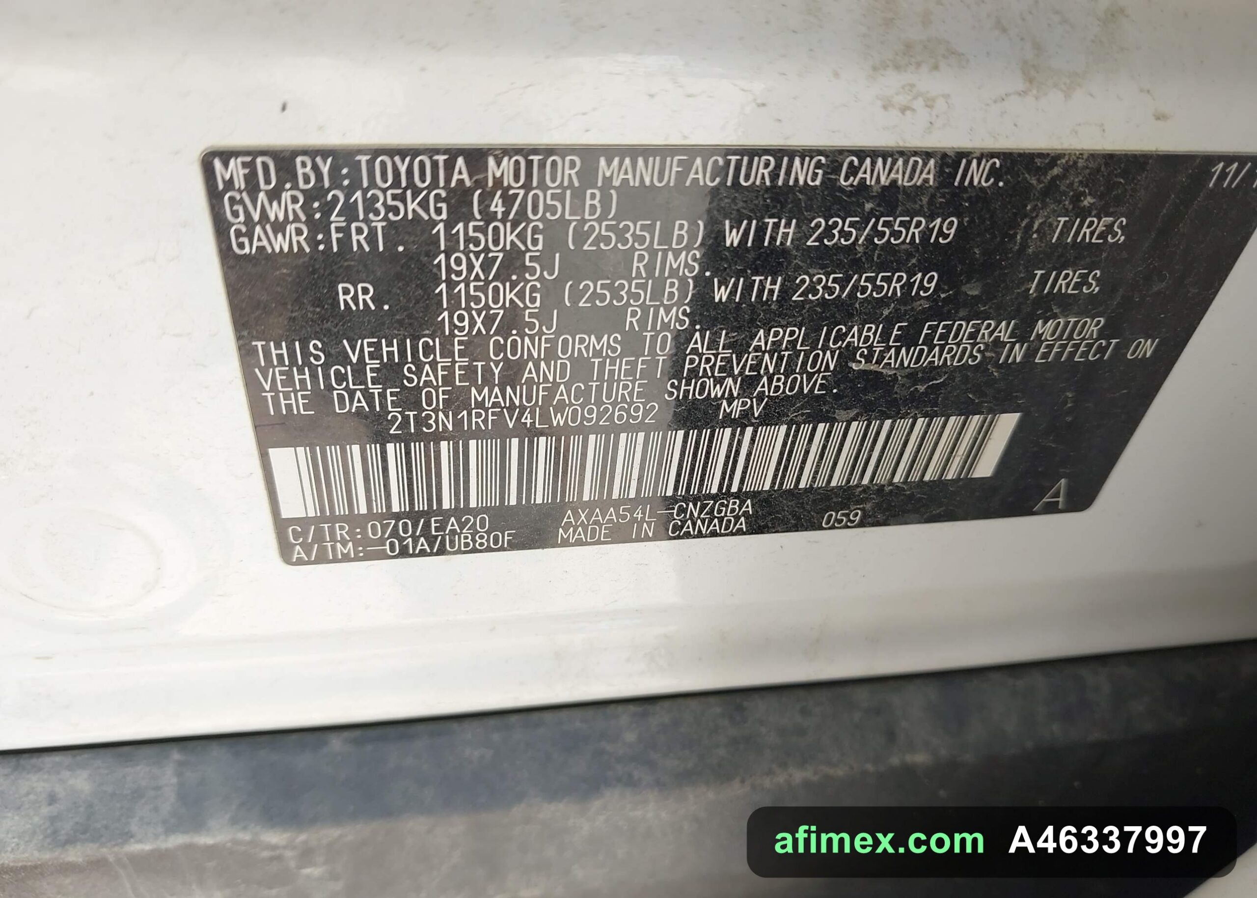 2020 Toyota RAV4 for sale in Mauritania - Ref A46337997, photo 9