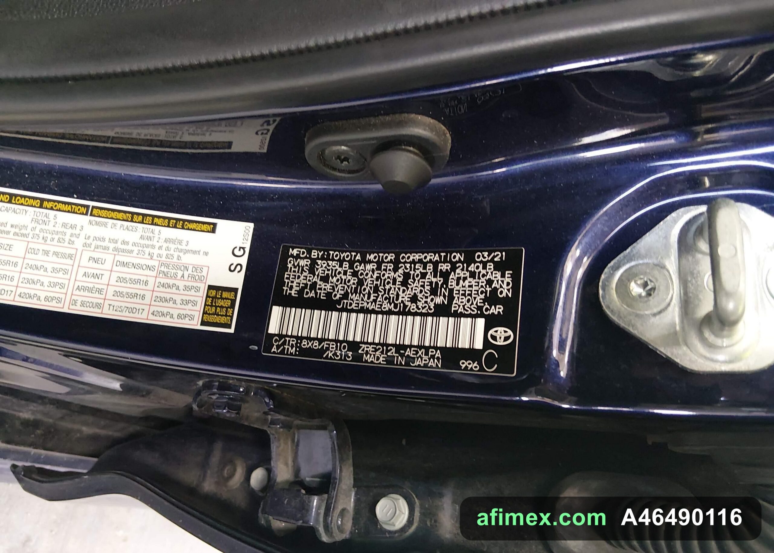2021 Toyota Corolla for sale in Mauritania - Ref A46490116, photo 9